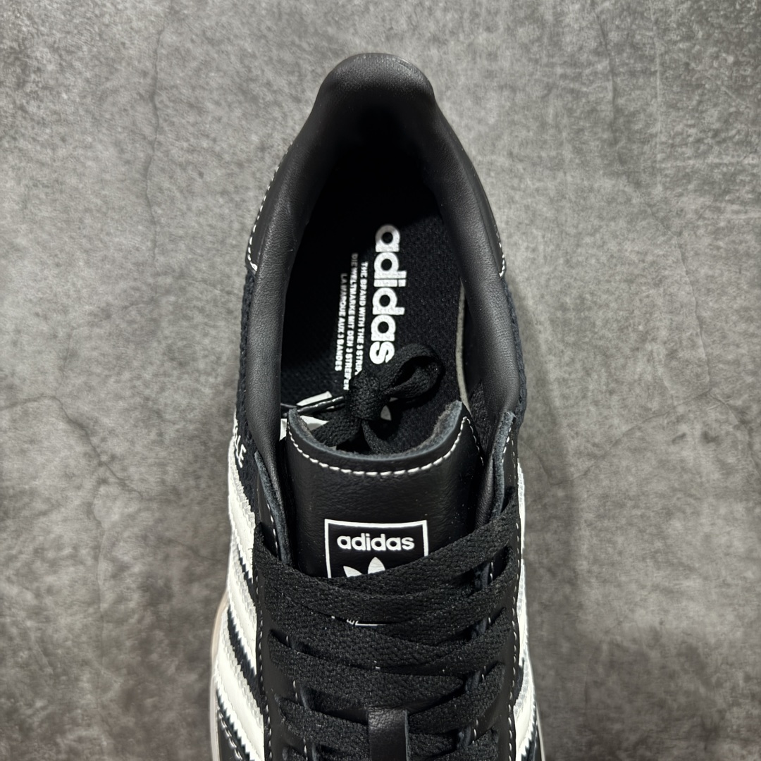 图片[8]-【XC/T版】Adidas Originals Gazelle Indoor 防滑低帮T头德训鞋 GZ复古系列 黑白针织拼接 JQ7084 纯原大厂出货💪🏻全新同步官方大字体烫金 针织材料拼接软头层 区别市场普通版本 完美还原zp细节‼️全鞋原材料打造，无任何色差，正确鞋型，后跟港宝材料定型，正确微透生胶大底，反口内里头层细腻小牛皮，纸板中底 鞋垫背胶，侧面正确烫金压印字母，所有细节完美还原‼️ 尺码：35.5 36 36.5 37 38 38.5 39 40 40.5 41 42 42.5 43 44 44.5 45-选品中心