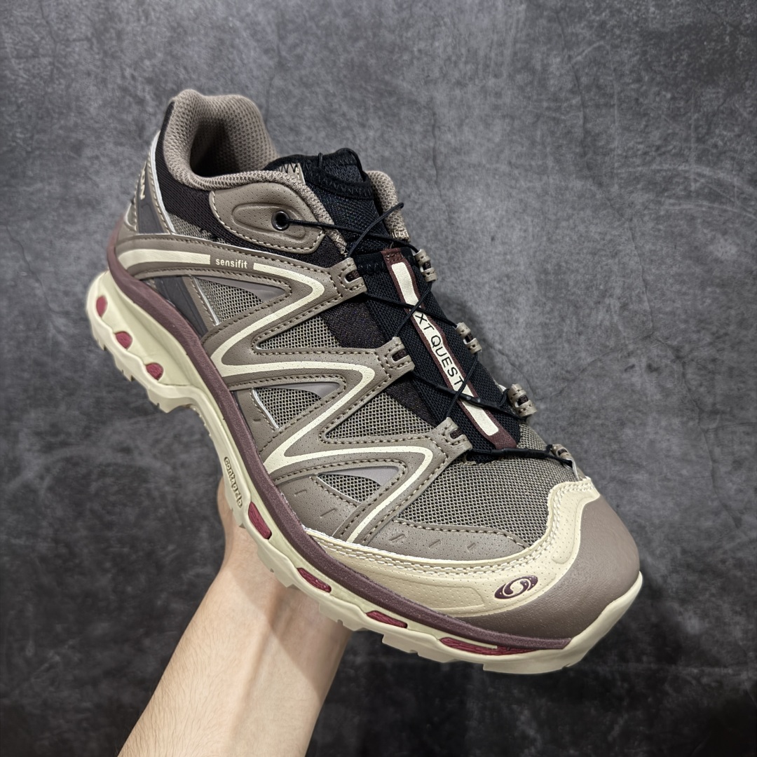 图片[3]-【666版本】Salomon XT-QUEST ADV 萨洛蒙情侣款户外机能鞋 棕红色 478850 全新品质 巅峰之作 所有配色均购物原版拆解1：1开发 原材料打造 非市场公版便宜货 私模大底 清洁度比市场所有版本都高 全套原纸板楦头开发 原厂网布配套 确保原汁原味 完美呈现版型 原档数据独家私模五层组合大底 原装Ortholite轻量化鞋垫 中底布带钢印编号 原厂TPU锁扣 进口港宝加持 后跟自然饱满 还原公司包裹性 鞋面采用SENSIFT贴合技术 全方位贴合包裹脚型 鞋跟部鞋底牵引设计 提供强大的抓地性能 更适应野外崎岖不平的道路 其4D ADVANCED CHASSIS底盘 材料轻量大化 钉齿设计更具稳定性 防护性 鞋底易磨损区运用CONTAGRIP高耐磨材料 应对城市硬质路面长距离跑考验 尺码：36 36.5 37.5 38 38.5 39 40 40.5 41 42 42.5 43 44 45 46-选品中心