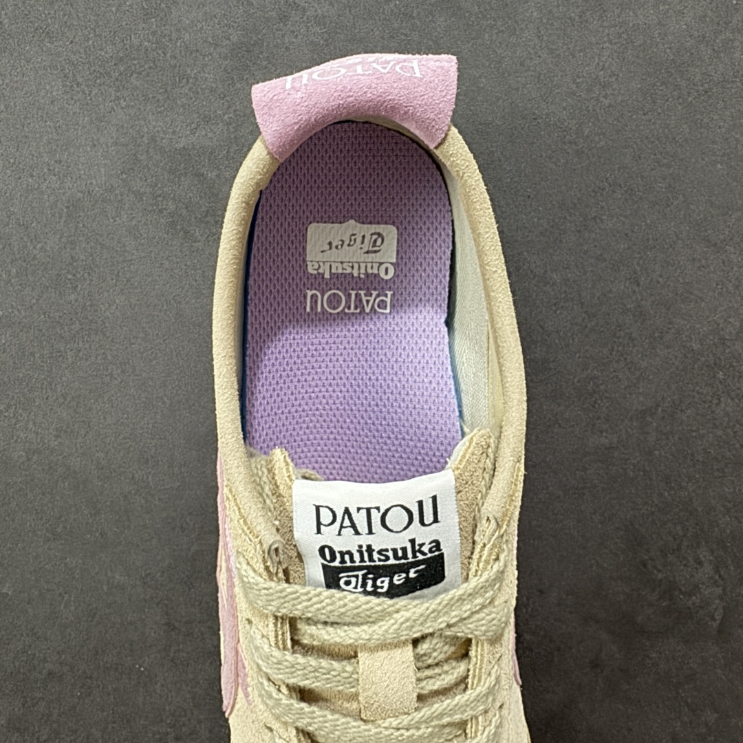 图片[7]-【头层性价比】Patou x Asics 鬼冢虎 Mexico 66 粉色 原装全套纸板楦头开发 原汁原味 完美呈现版型 私模正确鞋底咬花纹路 一比一鞋头弧度高度鞋身弧度 绝不口嗨 细节品控鞋型随意秒杀市面 原档咬花纹路私模大底 一个单元有六个三角形 总体形拼接呈现花瓣状 官方四联吊牌 原装Ortholite轻量化鞋垫 原盒原配 质保卡 说明书 钢印防尘纸 纸板中底带钢印 乳胶组合鞋垫 支持全方位的对比专柜 产品从款式颜色造型上体现出追求舒适和细节的完美 鞋类更是推崇手工制作的严谨与完美 融舒适性与可穿性的设计风格 注重细节的完美和别致魅力 既保持稳重 又不失轻松的时尚感 尺码：36 37 37.5 38 39 39.5 40 40.5 41.5 42 42.5 43.5 44 45-选品中心