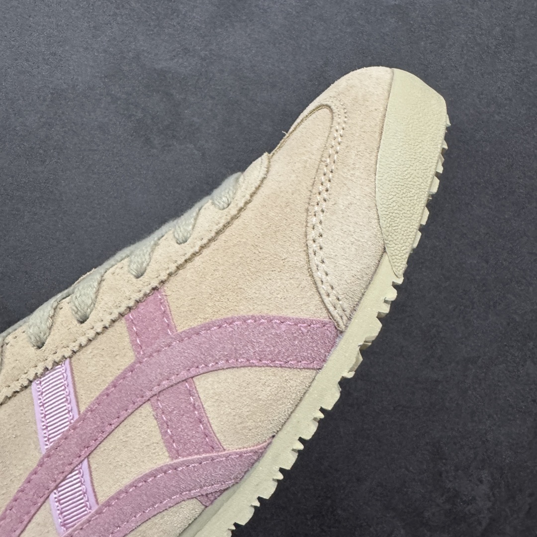 图片[5]-【头层性价比】Patou x Asics 鬼冢虎 Mexico 66 粉色 原装全套纸板楦头开发 原汁原味 完美呈现版型 私模正确鞋底咬花纹路 一比一鞋头弧度高度鞋身弧度 绝不口嗨 细节品控鞋型随意秒杀市面 原档咬花纹路私模大底 一个单元有六个三角形 总体形拼接呈现花瓣状 官方四联吊牌 原装Ortholite轻量化鞋垫 原盒原配 质保卡 说明书 钢印防尘纸 纸板中底带钢印 乳胶组合鞋垫 支持全方位的对比专柜 产品从款式颜色造型上体现出追求舒适和细节的完美 鞋类更是推崇手工制作的严谨与完美 融舒适性与可穿性的设计风格 注重细节的完美和别致魅力 既保持稳重 又不失轻松的时尚感 尺码：36 37 37.5 38 39 39.5 40 40.5 41.5 42 42.5 43.5 44 45-选品中心