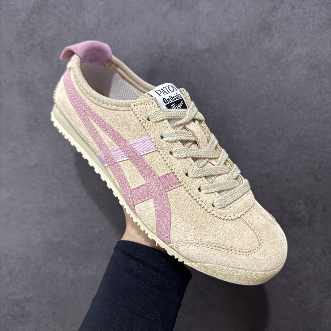 图片[3]-【头层性价比】Patou x Asics 鬼冢虎 Mexico 66 粉色 原装全套纸板楦头开发 原汁原味 完美呈现版型 私模正确鞋底咬花纹路 一比一鞋头弧度高度鞋身弧度 绝不口嗨 细节品控鞋型随意秒杀市面 原档咬花纹路私模大底 一个单元有六个三角形 总体形拼接呈现花瓣状 官方四联吊牌 原装Ortholite轻量化鞋垫 原盒原配 质保卡 说明书 钢印防尘纸 纸板中底带钢印 乳胶组合鞋垫 支持全方位的对比专柜 产品从款式颜色造型上体现出追求舒适和细节的完美 鞋类更是推崇手工制作的严谨与完美 融舒适性与可穿性的设计风格 注重细节的完美和别致魅力 既保持稳重 又不失轻松的时尚感 尺码：36 37 37.5 38 39 39.5 40 40.5 41.5 42 42.5 43.5 44 45-选品中心