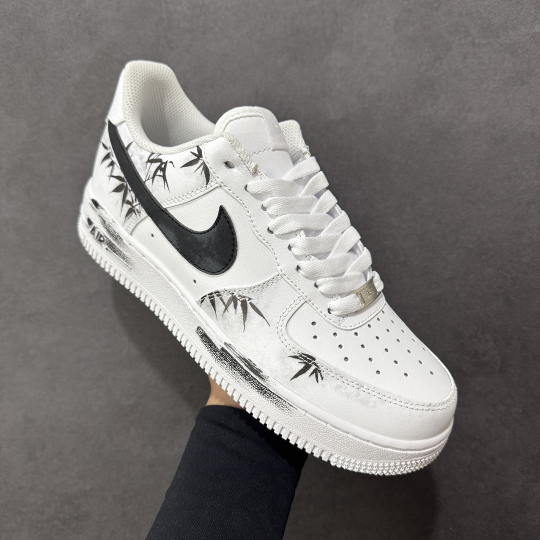 图片[3]-【定制版】Nike Air Force 1\’07 Low 竹林水墨画 空军一号低帮休闲板鞋  #定制皮料 定制鞋盒 原楦原纸板 纯正空军版型 内置全掌气垫 货号：ZH0316-122  尺码：36 36.5 37.5 38 38.5 39 40 40.5 41 42 42.5 43 44 44.5 45 编码：HXSA310320-选品中心