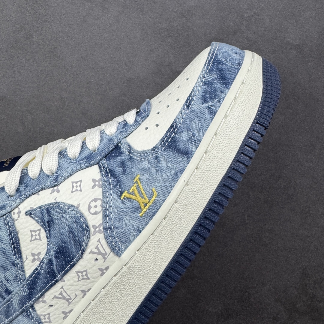 图片[5]-【定制版】Nike Air Force 1\’07 Low LV联名 牛仔蓝 空军一号低帮休闲板鞋  #原楦头原纸板 高端定制鞋盒 原厂鞋底 超高清洁度 细节完美 货号：YF9511-818  尺码：36 36.5 37.5 38 38.5 39 40 40.5 41 42 42.5 43 44 44.5 45-选品中心