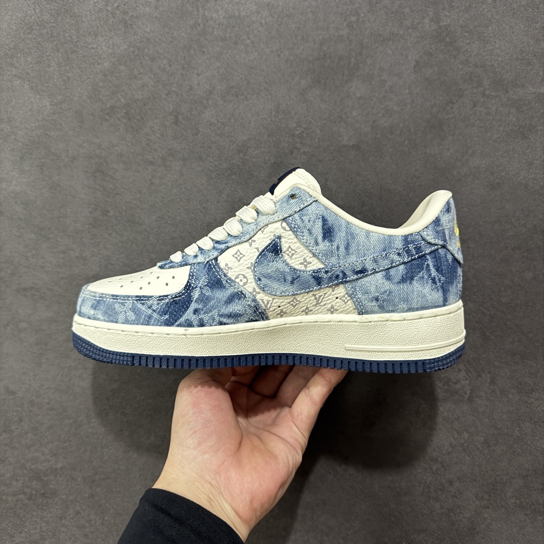 图片[2]-【定制版】Nike Air Force 1\’07 Low LV联名 牛仔蓝 空军一号低帮休闲板鞋  #原楦头原纸板 高端定制鞋盒 原厂鞋底 超高清洁度 细节完美 货号：YF9511-818  尺码：36 36.5 37.5 38 38.5 39 40 40.5 41 42 42.5 43 44 44.5 45-选品中心