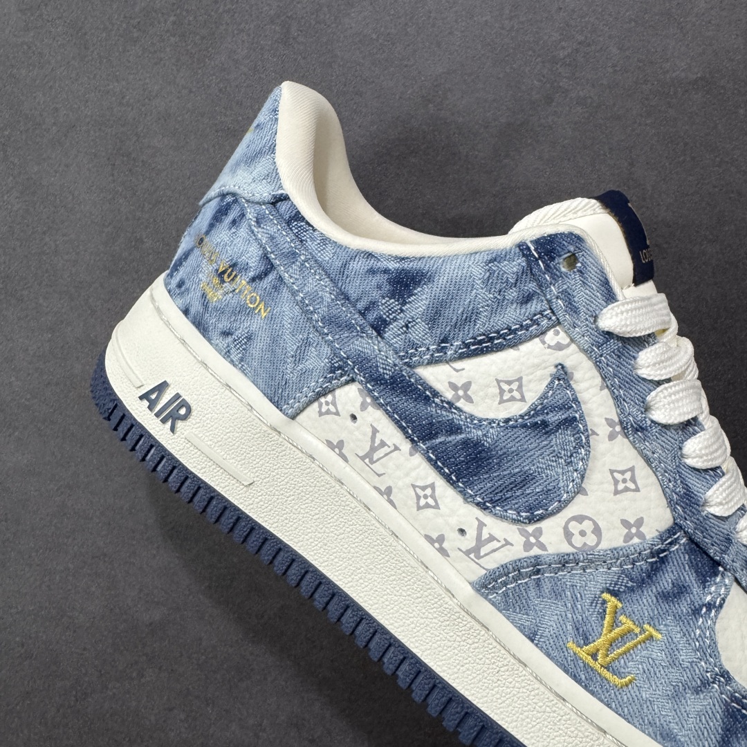 图片[6]-【定制版】Nike Air Force 1\’07 Low LV联名 牛仔蓝 空军一号低帮休闲板鞋  #原楦头原纸板 高端定制鞋盒 原厂鞋底 超高清洁度 细节完美 货号：YF9511-818  尺码：36 36.5 37.5 38 38.5 39 40 40.5 41 42 42.5 43 44 44.5 45-选品中心