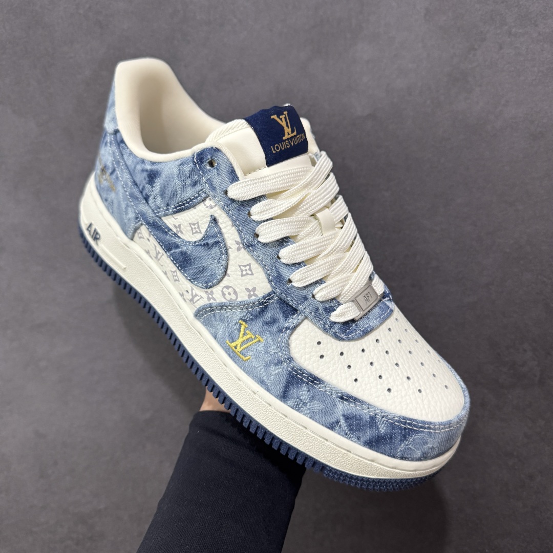 图片[3]-【定制版】Nike Air Force 1\’07 Low LV联名 牛仔蓝 空军一号低帮休闲板鞋  #原楦头原纸板 高端定制鞋盒 原厂鞋底 超高清洁度 细节完美 货号：YF9511-818  尺码：36 36.5 37.5 38 38.5 39 40 40.5 41 42 42.5 43 44 44.5 45-选品中心