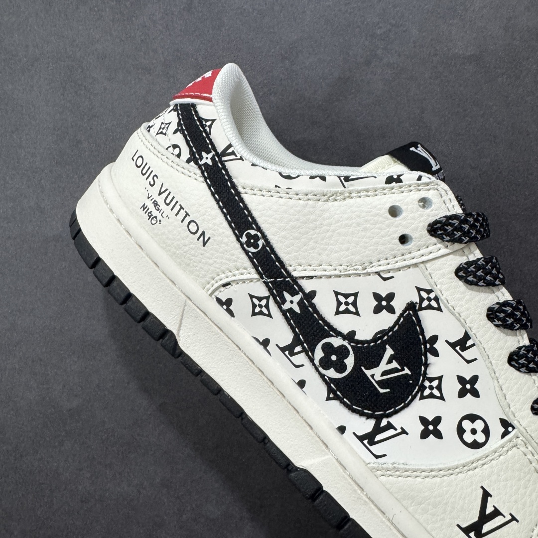 图片[6]-【定制版】Nike SB Dunk Low LV联名 米黑红印花 周年高端定制 低帮休闲板鞋  #定制鞋盒 大厂纯原品质出货 超高清洁度 皮料切割干净无任何毛边 细节完美 货号：HT5088-607  尺码：36 36.5 37.5 38 38.5 39 40 40.5 41 42 42.5 43 44 44.5 45-选品中心