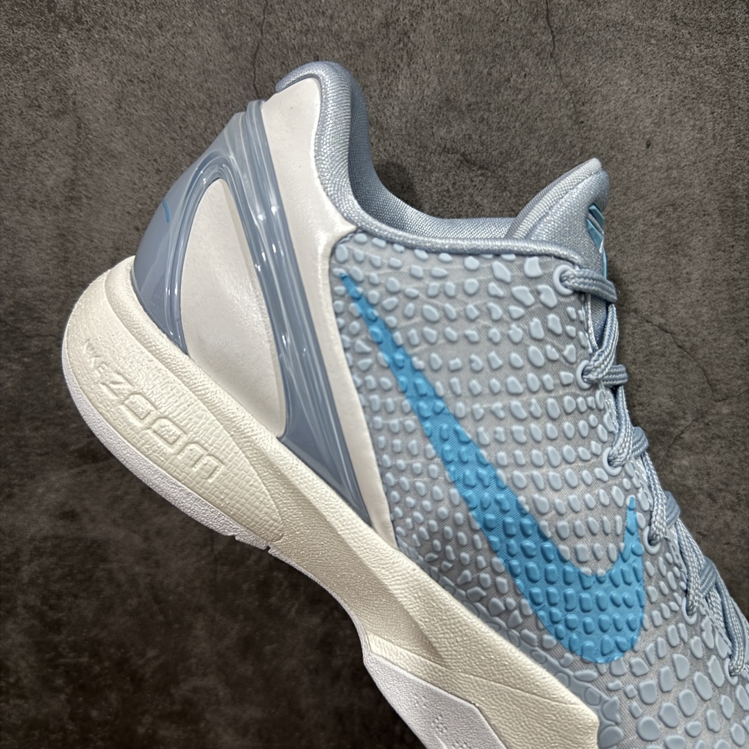 图片[7]-【GX纯原】NK Zoom Kobe 6 Protro 科比六代 蓝白 IO3672-400 完美复刻公司货 前掌超大Zoom Turbo气垫 后掌EVA缓震 真正的原汁原味 还原ZP脚感 全身鞋材卡料色独家定制 唯一正确喷漆工艺Swoosh 正确凹凸蛇鳞工艺 正确鞋面渐变效果 内全置真动飞态线 独立原厂模具 最大尺码达到48.5码 首批不拼图大几率过验 亲测已过 支持各种高强度实战 无需担心 上脚价 补货周期极长 脚宽建议买大半码 科比系列前掌偏窄 不影响二次销售 支持七天无理由退换 尺码：40 40.5 41 42 42.5 43 44 44.5 45 45.5 46 47.5 48.5 49.6 50.5-选品中心