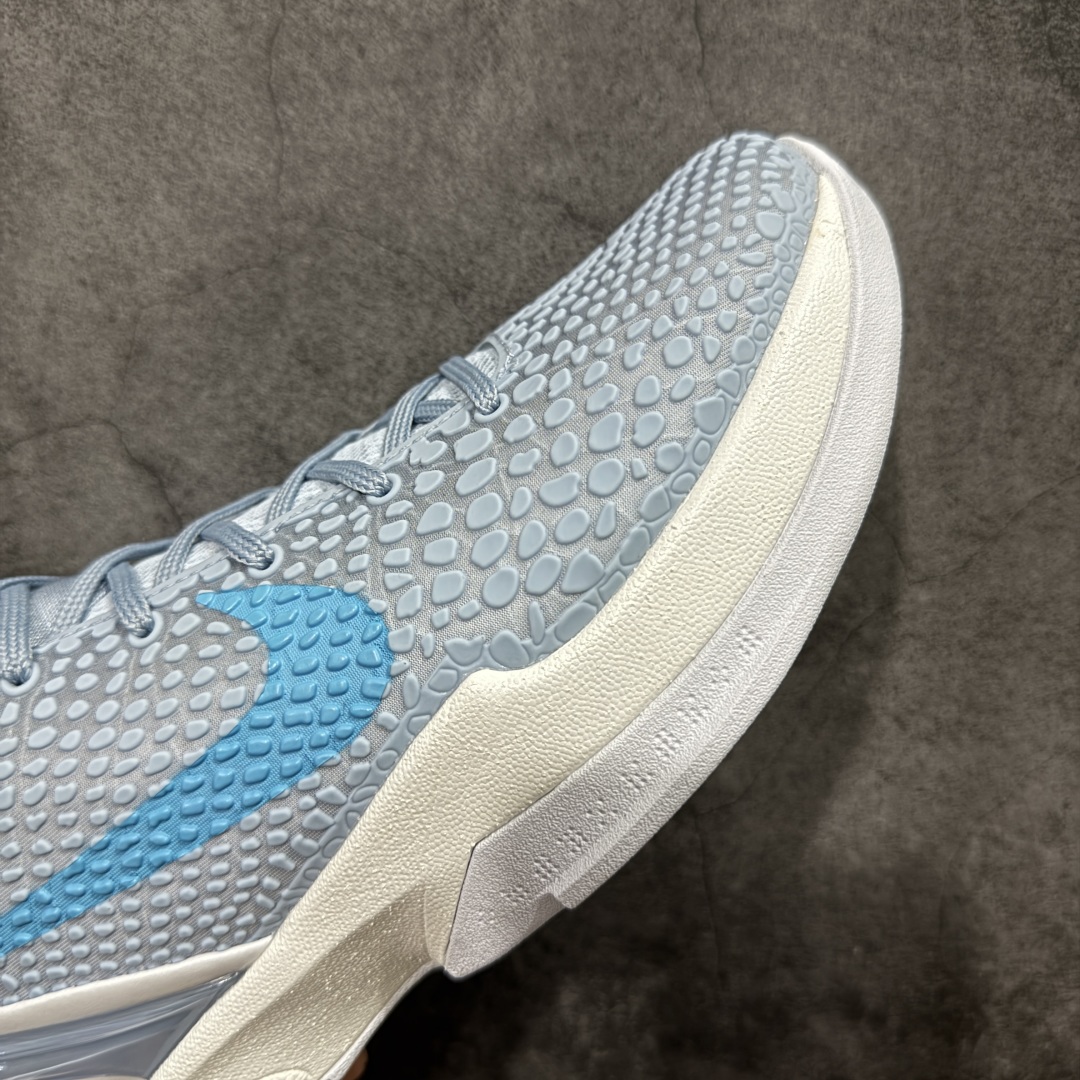 图片[6]-【GX纯原】NK Zoom Kobe 6 Protro 科比六代 蓝白 IO3672-400 完美复刻公司货 前掌超大Zoom Turbo气垫 后掌EVA缓震 真正的原汁原味 还原ZP脚感 全身鞋材卡料色独家定制 唯一正确喷漆工艺Swoosh 正确凹凸蛇鳞工艺 正确鞋面渐变效果 内全置真动飞态线 独立原厂模具 最大尺码达到48.5码 首批不拼图大几率过验 亲测已过 支持各种高强度实战 无需担心 上脚价 补货周期极长 脚宽建议买大半码 科比系列前掌偏窄 不影响二次销售 支持七天无理由退换 尺码：40 40.5 41 42 42.5 43 44 44.5 45 45.5 46 47.5 48.5 49.6 50.5-选品中心