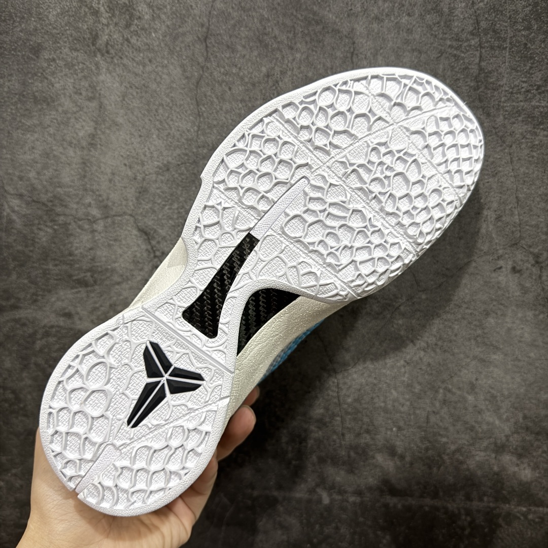 图片[9]-【GX纯原】NK Zoom Kobe 6 Protro 科比六代 蓝白 IO3672-400 完美复刻公司货 前掌超大Zoom Turbo气垫 后掌EVA缓震 真正的原汁原味 还原ZP脚感 全身鞋材卡料色独家定制 唯一正确喷漆工艺Swoosh 正确凹凸蛇鳞工艺 正确鞋面渐变效果 内全置真动飞态线 独立原厂模具 最大尺码达到48.5码 首批不拼图大几率过验 亲测已过 支持各种高强度实战 无需担心 上脚价 补货周期极长 脚宽建议买大半码 科比系列前掌偏窄 不影响二次销售 支持七天无理由退换 尺码：40 40.5 41 42 42.5 43 44 44.5 45 45.5 46 47.5 48.5 49.6 50.5-选品中心