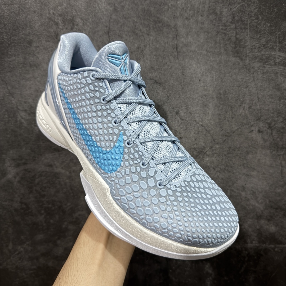 图片[3]-【GX纯原】NK Zoom Kobe 6 Protro 科比六代 蓝白 IO3672-400 完美复刻公司货 前掌超大Zoom Turbo气垫 后掌EVA缓震 真正的原汁原味 还原ZP脚感 全身鞋材卡料色独家定制 唯一正确喷漆工艺Swoosh 正确凹凸蛇鳞工艺 正确鞋面渐变效果 内全置真动飞态线 独立原厂模具 最大尺码达到48.5码 首批不拼图大几率过验 亲测已过 支持各种高强度实战 无需担心 上脚价 补货周期极长 脚宽建议买大半码 科比系列前掌偏窄 不影响二次销售 支持七天无理由退换 尺码：40 40.5 41 42 42.5 43 44 44.5 45 45.5 46 47.5 48.5 49.6 50.5-选品中心