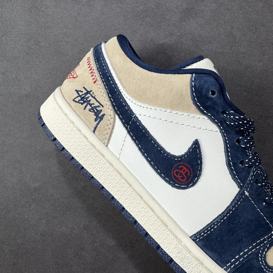 图片[6]-【定制版】Stussy x Air Jordan 1 Low 定制配色 斯图西联名 乔1 AJ1经典低帮休闲百搭板鞋   公司级版本 定制鞋盒 大厂流水作业生产 超高清洁度 皮料切割干净无任何毛边 细节完美 货号：LR8888-015  尺码：36 36.5 37.5 38 38.5 39 40 40.5 41 42 42.5 43 44 44.5 45-选品中心