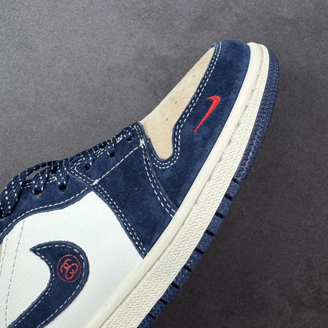 图片[5]-【定制版】Stussy x Air Jordan 1 Low 定制配色 斯图西联名 乔1 AJ1经典低帮休闲百搭板鞋   公司级版本 定制鞋盒 大厂流水作业生产 超高清洁度 皮料切割干净无任何毛边 细节完美 货号：LR8888-015  尺码：36 36.5 37.5 38 38.5 39 40 40.5 41 42 42.5 43 44 44.5 45-选品中心