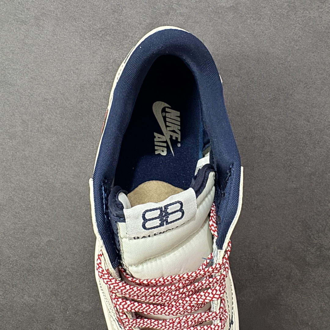 图片[7]-【定制版】Balenciaga x Air Jordan 1 Low 定制配色 巴黎世家联名 乔1 AJ1经典倒钩低帮休闲百搭板鞋   公司级版本 定制鞋盒 大厂流水作业生产 超高清洁度 皮料切割干净无任何毛边 细节完美 货号：DS2025-001  尺码：36 36.5 37.5 38 38.5 39 40 40.5 41 42 42.5 43 44 44.5 45 编码：HXSB330340-选品中心