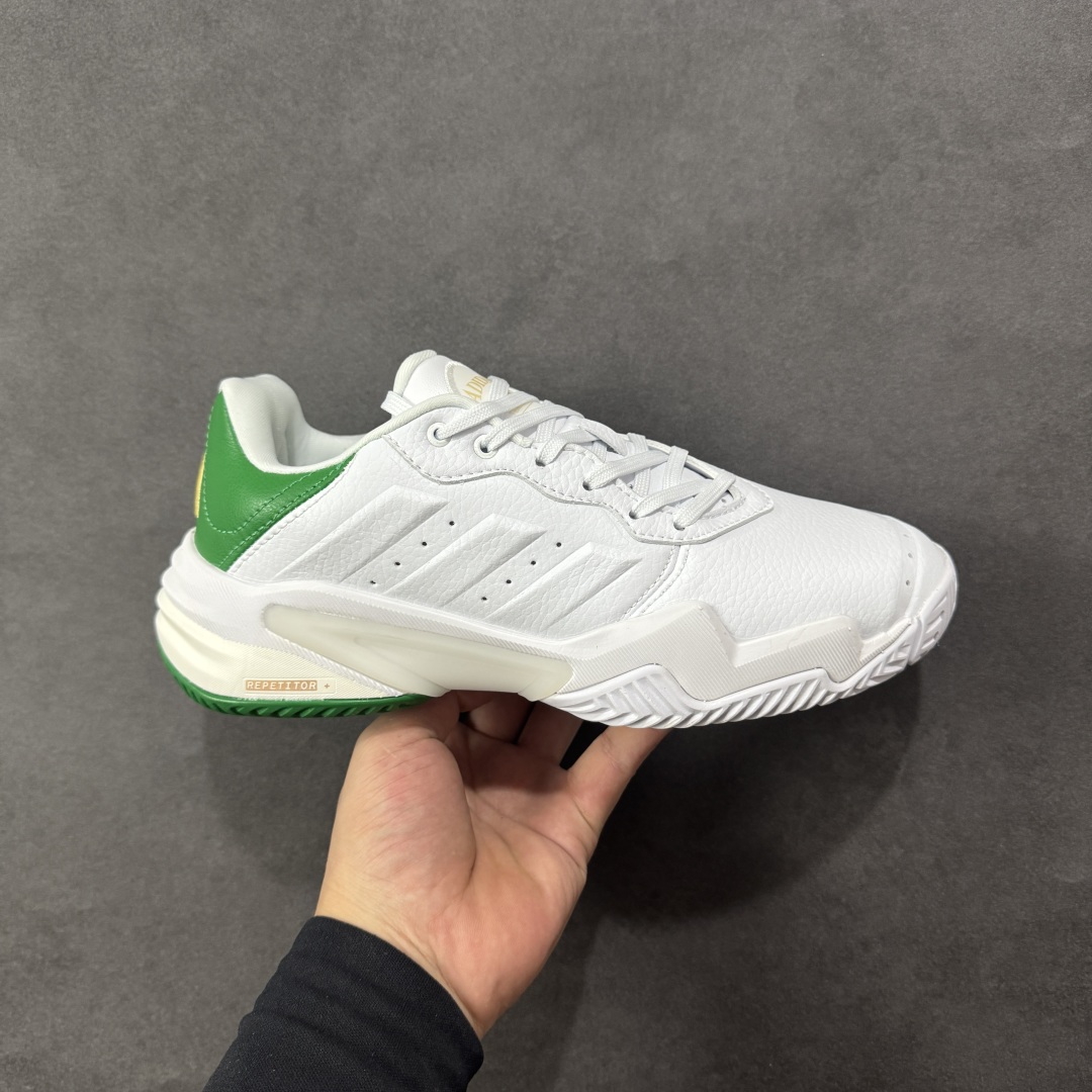 【公司级】Adidas Barricade 13 M LEATHER 百搭舒适 防滑耐磨 低帮 网球鞋 男款 白绿 JP7237 尺码:36-45带半码 编码:YBB260270-选品中心