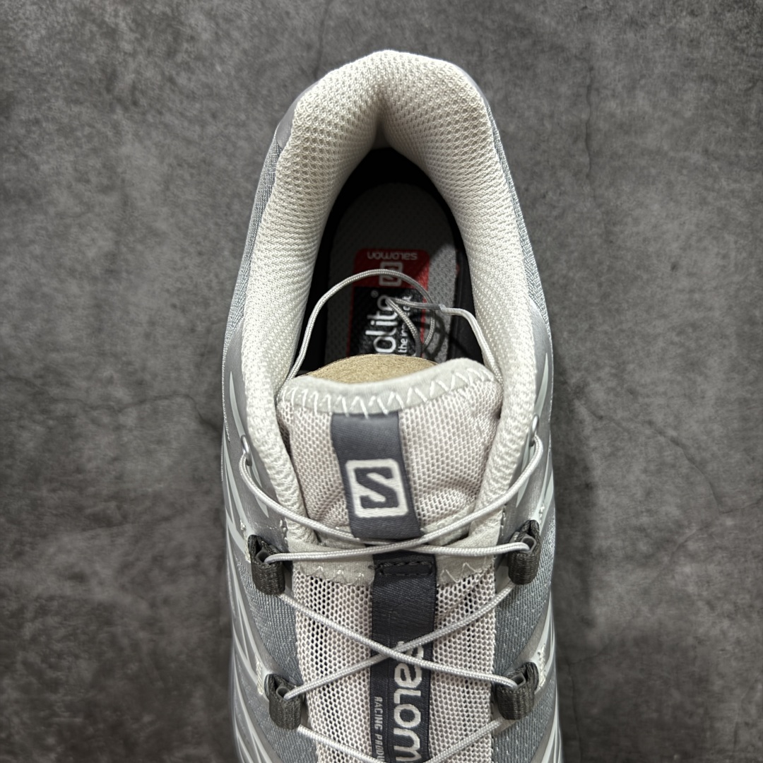 图片[8]-【PK升级版】SALOMON XT-6 DSM 萨洛蒙潮流越野机能户外功能鞋 417170 全新版本出货 好货不怕晚 品质 细节 材料都是肉眼可以见！ 售前售后也是其它工厂无法匹敌！ 纯原外贸平台特供订单 耗时半年巨作 全套原纸板楦头开发 原厂特供网布配套加持 确保原汁原味 完美呈现版型 原档数据独家私模五层组合大底 原装Ortholite轻量化鞋垫 中底布带钢印编号 原厂TPU锁扣 进口港宝加持 后跟自然饱满 还原公司包裹性 鞋面以“锯齿”状的包裹系统呈现 在基色底之下加入了各种色点缀 将公司的最新技术和时尚前卫的造型融入耐用的长跑款式中 鞋面由 TPU 薄膜制成 并焊接在高耐磨网眼上 使其既时尚又坚固 由 ACS底盘支撑 可增强稳定性和支撑力 以及由橡胶凸耳 Contragrip外底覆盖的 EVA 缓冲中底 旨在应对崎岖的地形 鞋舌上的彩色Salomon 标签、Quicklace 系统以及鞋头、鞋舌和鞋跟上的附加品牌使细节更加完美 让穿着者可以轻松驾驭户外与通勤下的任何运动生活场景 无缝鞋身户外随意纵横 颜值与脚感兼备 出街通勤 绝对非常吸睛 你值得拥有 尺码：36 36.5 37.5 38 38.5 39 40 40.5 41 42 42.5 43 44 44.5 45-选品中心