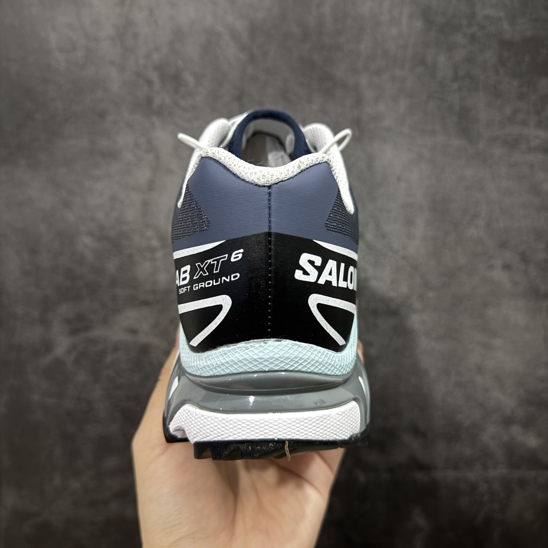 图片[4]-【S版纯原】SALOMON XT-6 GTX 萨洛蒙潮流越野机能户外功能鞋 灰蓝色478640 全新版本出货 好货不怕晚 品质 细节 材料都是肉眼可以见！ 售前售后也是其它工厂无法匹敌！ 纯原外贸平台特供订单 耗时半年巨作 全套原纸板楦头开发 原厂特供网布配套加持 确保原汁原味 完美呈现版型 原档数据独家私模五层组合大底 原装Ortholite轻量化鞋垫 中底布带钢印编号 原厂TPU锁扣 进口港宝加持 后跟自然饱满 还原公司包裹性 鞋面以“锯齿”状的包裹系统呈现 在基色底之下加入了各种色点缀 将公司的最新技术和时尚前卫的造型融入耐用的长跑款式中 鞋面由 TPU 薄膜制成 并焊接在高耐磨网眼上 使其既时尚又坚固 由 ACS底盘支撑 可增强稳定性和支撑力 以及由橡胶凸耳 Contragrip外底覆盖的 EVA 缓冲中底 旨在应对崎岖的地形 鞋舌上的彩色Salomon 标签、Quicklace 系统以及鞋头、鞋舌和鞋跟上的附加品牌使细节更加完美 让穿着者可以轻松驾驭户外与通勤下的任何运动生活场景 无缝鞋身户外随意纵横 颜值与脚感兼备 出街通勤 绝对非常吸睛 你值得拥有 尺码：36 36.5 37.5 38 38.5 39 40 40.5 41 42 42.5 43 44 44.5 45-选品中心
