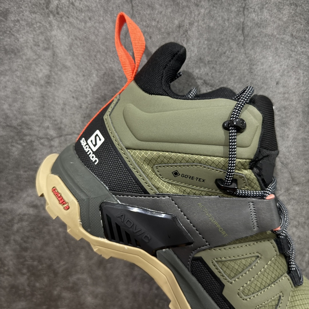 图片[7]-【莞产版本】SALOMON萨洛蒙 X Ultra 4 MID GTX 舒适 耐磨防水包裹性支撑抗冲击 中帮 户外功能鞋 男款 Salomon萨洛蒙 X ULTRA 4 MID GTX 从整体的鞋身设计不难看出从大哥4D的影子，无论是分段的鞋头包裹还是鞋侧的锯尺化设计，都沿袭了这一经典的设计理念。极致的性能与穿着的舒适性这盏天平它找到了绝妙的平衡。Advanced Chassis®这款大底的耐用性和抓地力相当不错，这双鞋上能漫步山野 下能融入城市之间。 尺码：40-46-选品中心