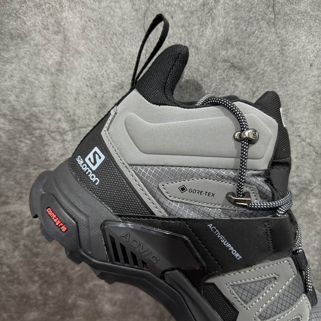 图片[7]-【莞产版本】SALOMON萨洛蒙 X Ultra 4 MID GTX 舒适 耐磨防水包裹性支撑抗冲击 中帮 户外功能鞋 男款 Salomon萨洛蒙 X ULTRA 4 MID GTX 从整体的鞋身设计不难看出从大哥4D的影子，无论是分段的鞋头包裹还是鞋侧的锯尺化设计，都沿袭了这一经典的设计理念。极致的性能与穿着的舒适性这盏天平它找到了绝妙的平衡。Advanced Chassis®这款大底的耐用性和抓地力相当不错，这双鞋上能漫步山野 下能融入城市之间。 尺码：40-46-选品中心