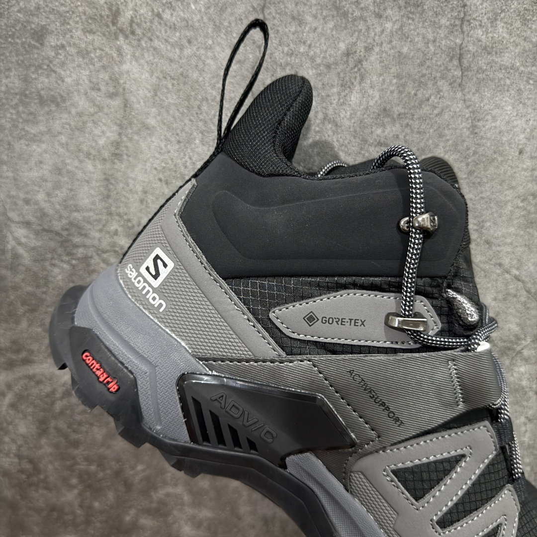 图片[7]-【莞产版本】SALOMON萨洛蒙 X Ultra 4 MID GTX 舒适 耐磨防水包裹性支撑抗冲击 中帮 户外功能鞋 男款 Salomon萨洛蒙 X ULTRA 4 MID GTX 从整体的鞋身设计不难看出从大哥4D的影子，无论是分段的鞋头包裹还是鞋侧的锯尺化设计，都沿袭了这一经典的设计理念。极致的性能与穿着的舒适性这盏天平它找到了绝妙的平衡。Advanced Chassis®这款大底的耐用性和抓地力相当不错，这双鞋上能漫步山野 下能融入城市之间。 尺码：40-46-选品中心