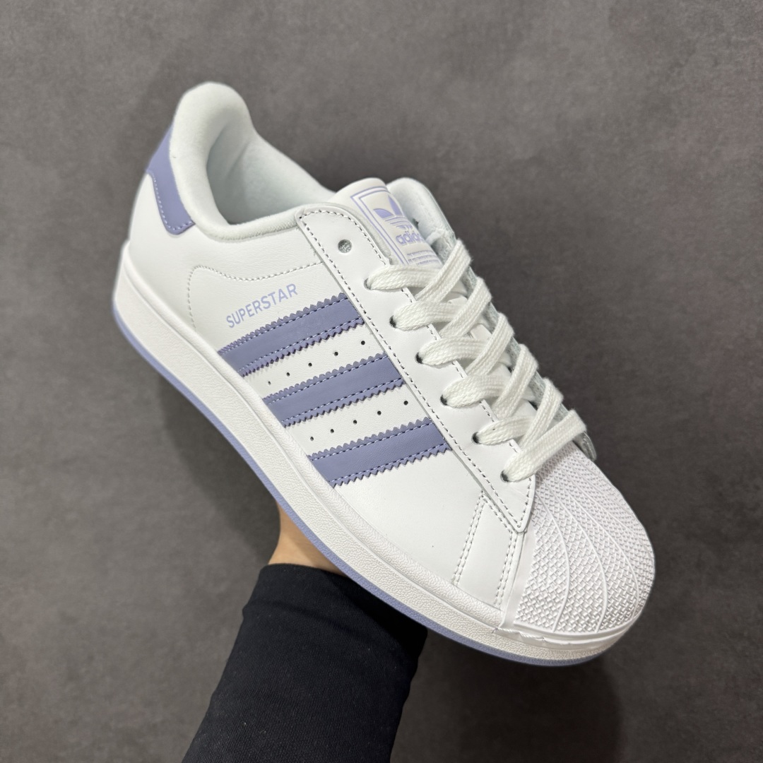 图片[3]-【公司级】AD Originals Superstar 2 贝壳头 白紫 原装公司级 采用全新头层拼接皮革材质 后跟采用特色3D立体印字 渠道正品订单 诠释市场最高工艺水平 全鞋进口头层皮料打造。区别市面普通真标版本，进出专柜无压力 货号：JS1373 尺码：36-40-选品中心