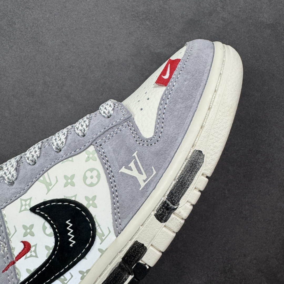 图片[5]-【定制版】Nike SB Dunk Low LV联名 双拼涂鸦 周年高端定制 低帮休闲板鞋  #定制鞋盒 大厂纯原品质出货 超高清洁度 皮料切割干净无任何毛边 细节完美 货号：CX5050-Y18  尺码：36 36.5 37.5 38 38.5 39 40 40.5 41 42 42.5 43 44 44.5 45-选品中心