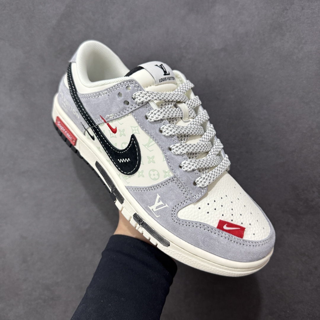 图片[3]-【定制版】Nike SB Dunk Low LV联名 双拼涂鸦 周年高端定制 低帮休闲板鞋  #定制鞋盒 大厂纯原品质出货 超高清洁度 皮料切割干净无任何毛边 细节完美 货号：CX5050-Y18  尺码：36 36.5 37.5 38 38.5 39 40 40.5 41 42 42.5 43 44 44.5 45-选品中心