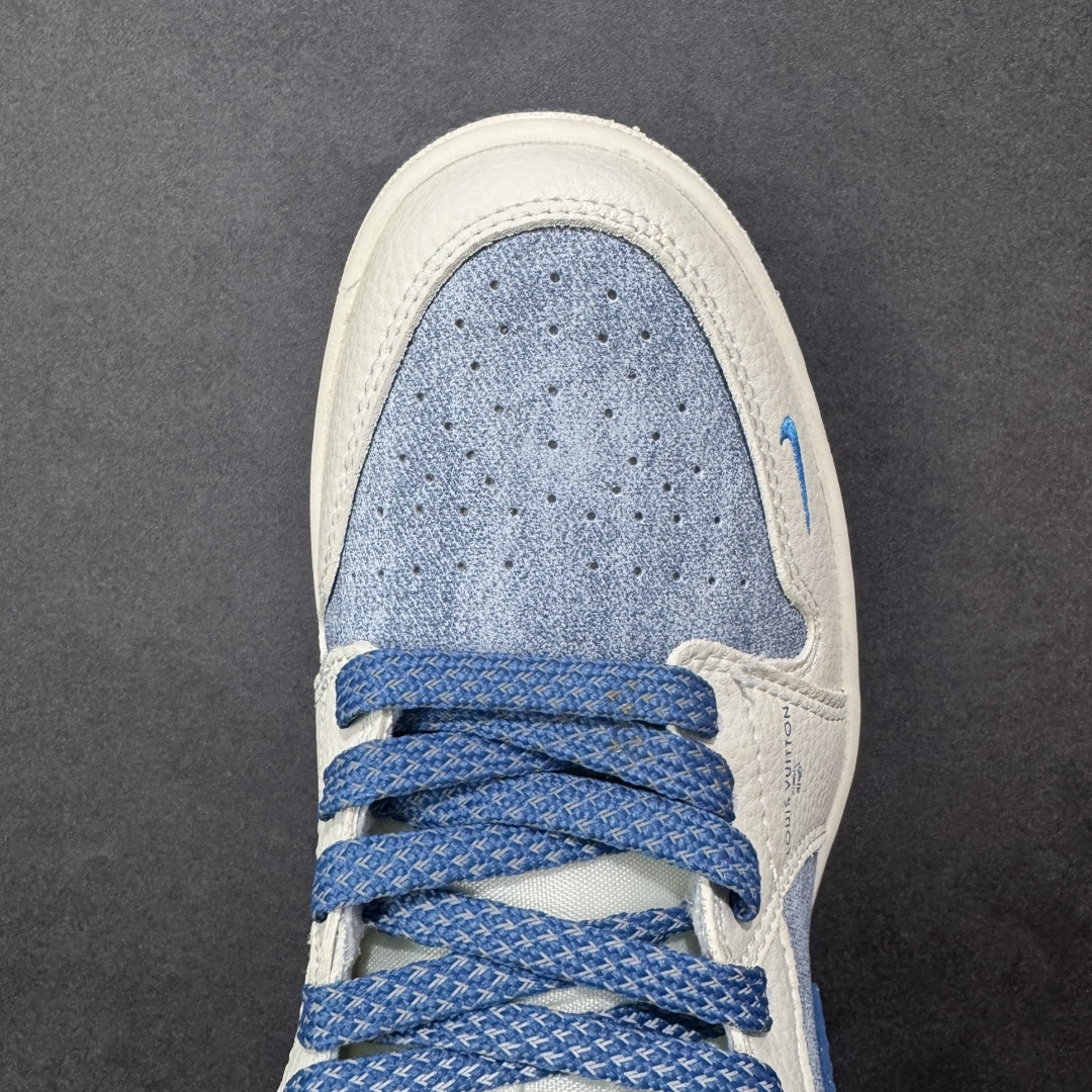 图片[8]-【定制版】高端定制Air Jordan 1 Low AJ1 乔1 “路易威登LV联名—灰牛仔深蓝钩 高端定制 低帮复古篮球鞋 #定制鞋盒 大厂纯原品质出货 超高清洁度 皮料切割干净无任何毛边 细节完美 货号：QD1988-003 尺码：36 36.5 37.5 38 38.5 39 40 40.5 41 42 42.5 43 44 44.5 45 编码：HXSB330340-选品中心