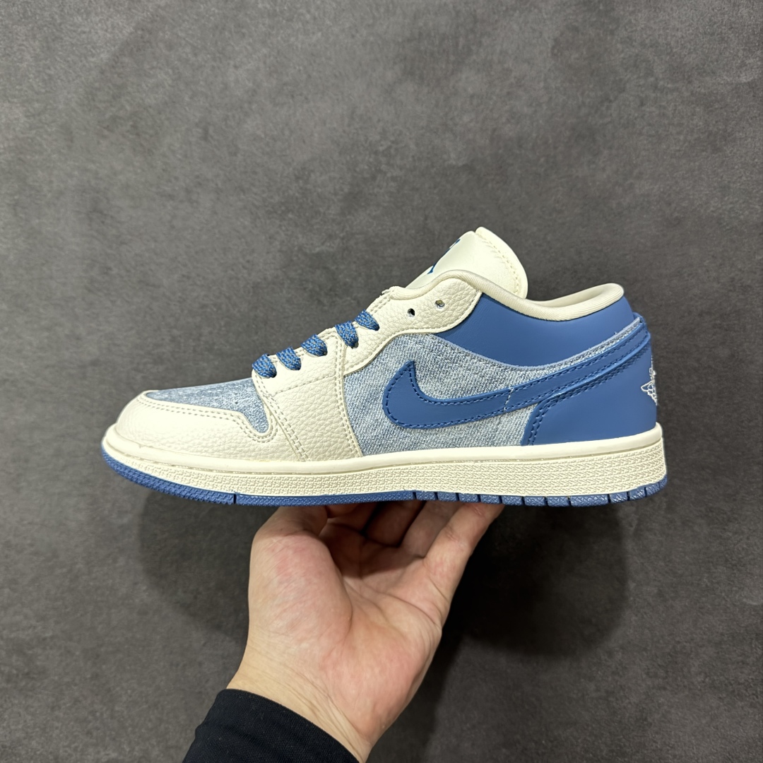 图片[2]-【定制版】高端定制Air Jordan 1 Low AJ1 乔1 “路易威登LV联名—灰牛仔深蓝钩 高端定制 低帮复古篮球鞋 #定制鞋盒 大厂纯原品质出货 超高清洁度 皮料切割干净无任何毛边 细节完美 货号：QD1988-003 尺码：36 36.5 37.5 38 38.5 39 40 40.5 41 42 42.5 43 44 44.5 45 编码：HXSB330340-选品中心