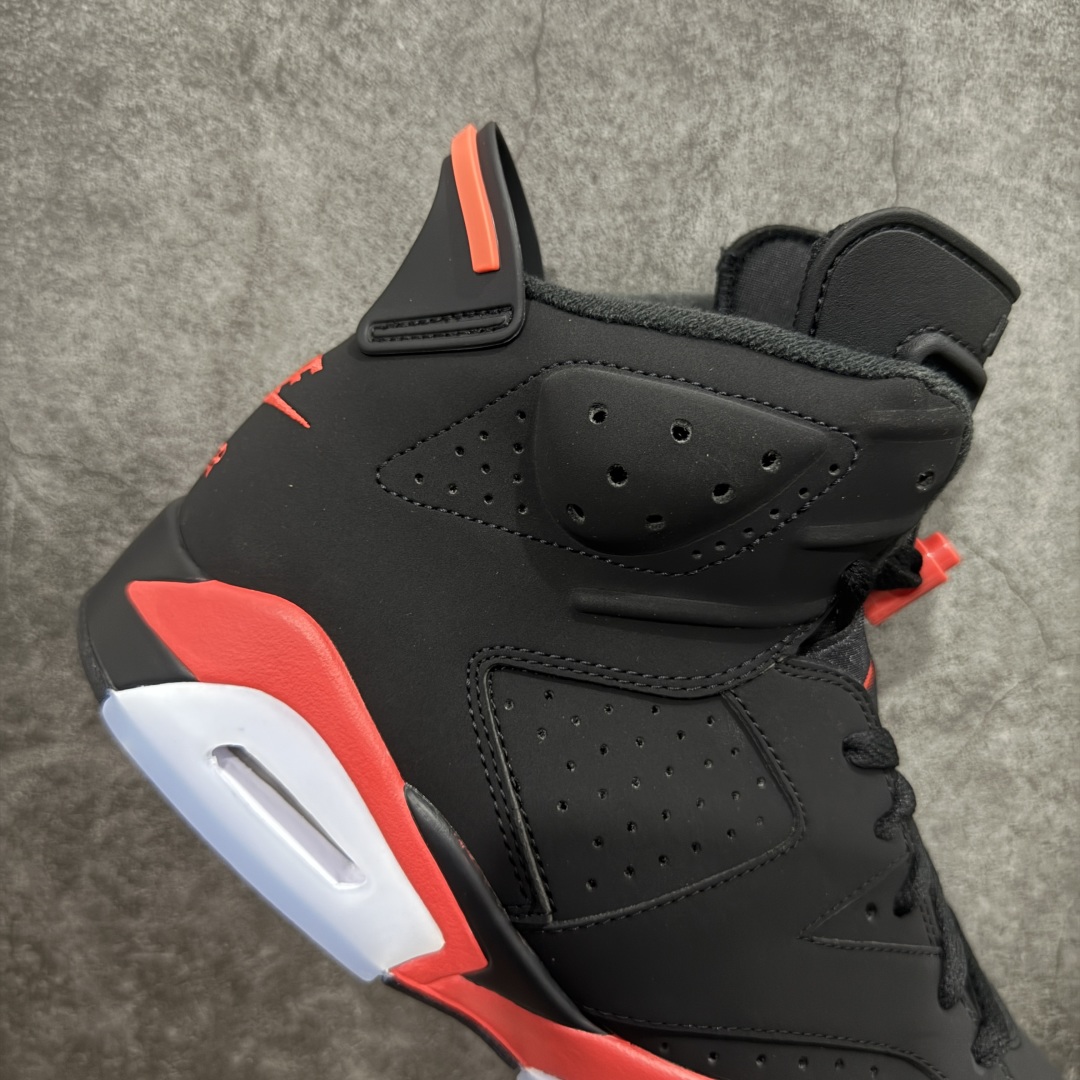 图片[7]-【DG2.0版本】Air Jordan AJ6 Retro 反转红外线2026复刻黑红 CT8529-001 高端零售裸鞋圈特供批次 SZ原厂全套原楦原纸板冲刀磨具开发 原厂皮料加持 原厂港宝加持定型后跟R度完美 同源原厂电绣 飞翼针数密度立体效果一致 百分百一致原鞋 原厂拉帮工艺 针距密度一致 后跟弧度收口自然不对折 极致一眼正品既视感 进口玻璃冲刀皮料裁剪零毛边 全鞋电脑针车工艺 品控清洁度最高QC检验标准 免检产品 原厂订购鞋盒、鞋标、防尘纸、鞋撑、鞋带 追求极致的原厂味道 尺码：40.5 41 42 42.5 43 44 44.5 45 46 47.5 48.5-选品中心