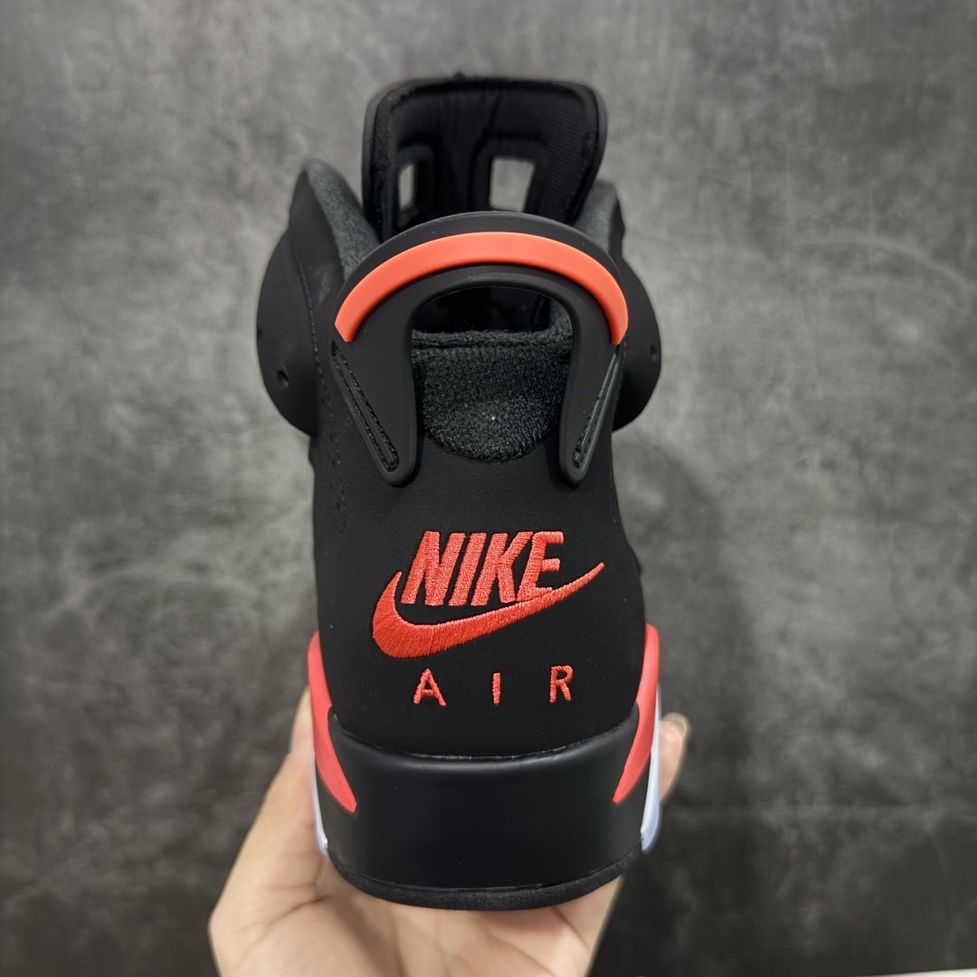 图片[4]-【DG2.0版本】Air Jordan AJ6 Retro 反转红外线2026复刻黑红 CT8529-001 高端零售裸鞋圈特供批次 SZ原厂全套原楦原纸板冲刀磨具开发 原厂皮料加持 原厂港宝加持定型后跟R度完美 同源原厂电绣 飞翼针数密度立体效果一致 百分百一致原鞋 原厂拉帮工艺 针距密度一致 后跟弧度收口自然不对折 极致一眼正品既视感 进口玻璃冲刀皮料裁剪零毛边 全鞋电脑针车工艺 品控清洁度最高QC检验标准 免检产品 原厂订购鞋盒、鞋标、防尘纸、鞋撑、鞋带 追求极致的原厂味道 尺码：40.5 41 42 42.5 43 44 44.5 45 46 47.5 48.5-选品中心
