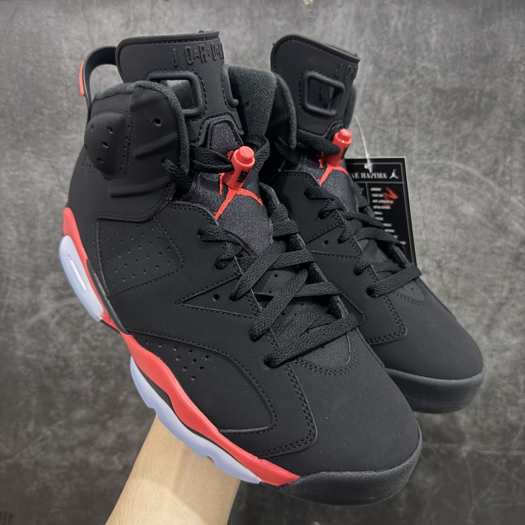 【DG2.0版本】Air Jordan AJ6 Retro 反转红外线2026复刻黑红 CT8529-001 高端零售裸鞋圈特供批次 SZ原厂全套原楦原纸板冲刀磨具开发 原厂皮料加持 原厂港宝加持定型后跟R度完美 同源原厂电绣 飞翼针数密度立体效果一致 百分百一致原鞋 原厂拉帮工艺 针距密度一致 后跟弧度收口自然不对折 极致一眼正品既视感 进口玻璃冲刀皮料裁剪零毛边 全鞋电脑针车工艺 品控清洁度最高QC检验标准 免检产品 原厂订购鞋盒、鞋标、防尘纸、鞋撑、鞋带 追求极致的原厂味道 尺码:40.5 41 42 42.5 43 44 44.5 45 46 47.5 48.5-选品中心