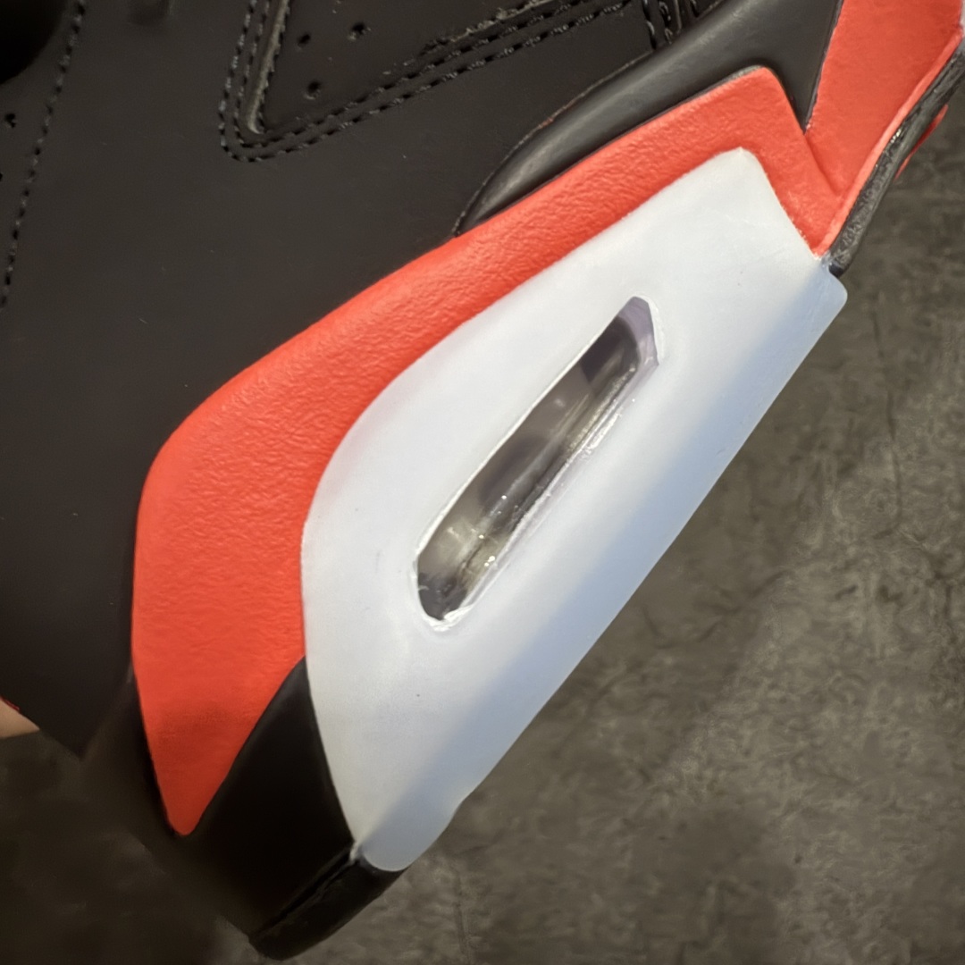 图片[3]-【DG2.0版本】Air Jordan AJ6 Retro 反转红外线2026复刻黑红 CT8529-001 高端零售裸鞋圈特供批次 SZ原厂全套原楦原纸板冲刀磨具开发 原厂皮料加持 原厂港宝加持定型后跟R度完美 同源原厂电绣 飞翼针数密度立体效果一致 百分百一致原鞋 原厂拉帮工艺 针距密度一致 后跟弧度收口自然不对折 极致一眼正品既视感 进口玻璃冲刀皮料裁剪零毛边 全鞋电脑针车工艺 品控清洁度最高QC检验标准 免检产品 原厂订购鞋盒、鞋标、防尘纸、鞋撑、鞋带 追求极致的原厂味道 尺码：40.5 41 42 42.5 43 44 44.5 45 46 47.5 48.5-选品中心