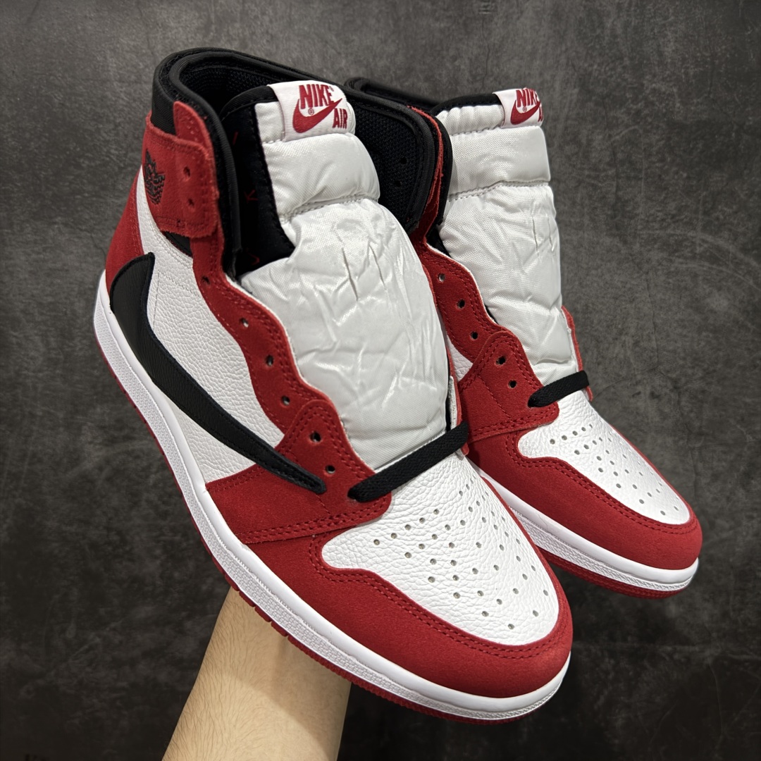 【Ljr特供】Travis Scott x Air Jordan AJ1 High OG SP TS联名红白倒钩高帮 DH3277-601 全新改良批次 圈内最强倒钩系列 高端零售裸鞋圈特供批次 SZ原厂全套原楦原纸板冲刀磨具开发 原厂皮料加持 原厂港宝加持定型后跟R度完美 同源原厂电绣 飞翼针数密度立体效果一致 百分百一致原鞋 原厂拉帮工艺 针距密度一致 后跟弧度收口自然不对折 极致一眼正品既视感 进口玻璃冲刀皮料裁剪零毛边 全鞋电脑针车工艺 品控清洁度最高QC检验标准 免检产品 原厂订购鞋盒、鞋标、防尘纸、鞋撑、鞋带 追求极致的原厂味道 尺码：40.5 41 42 42.5 43 44 44.5 45 46 47.5 48.5-选品中心