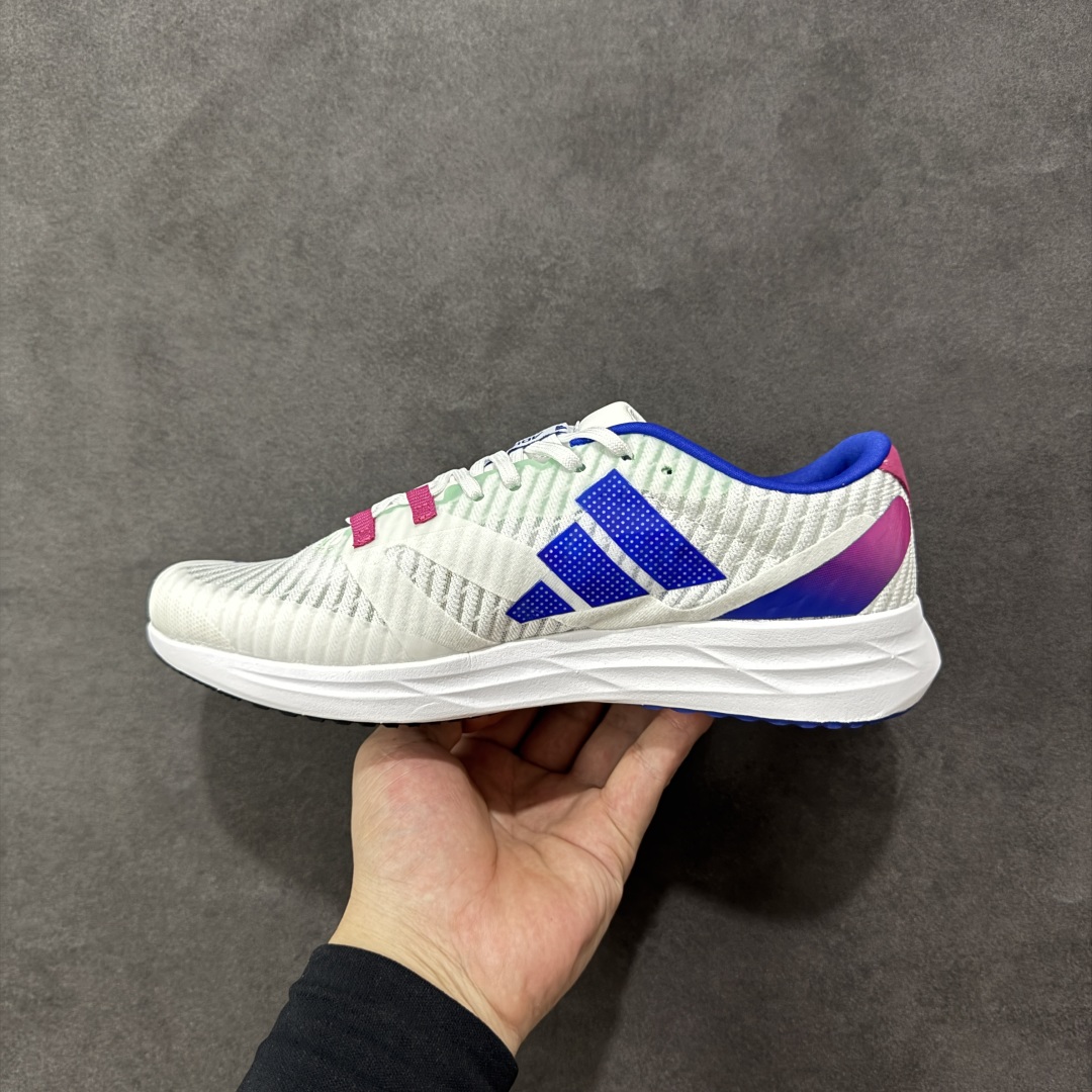 图片[2]-【公司级】Adidas Adizero Rc 5 减震透气休闲训练跑步鞋 沿袭 ADIZERO 系列传统 专为训练备赛设计的专业跑鞋 TORSION SYSTEM 技术 支撑快跑带来的落地冲击力 网材鞋面透气 透湿 排汗 橡胶外底 防滑耐磨 货号： GV9096 尺码： 36 36.5 37.5 38 38.5 39 40 40.5 41 42 42.5 43 44 45-选品中心