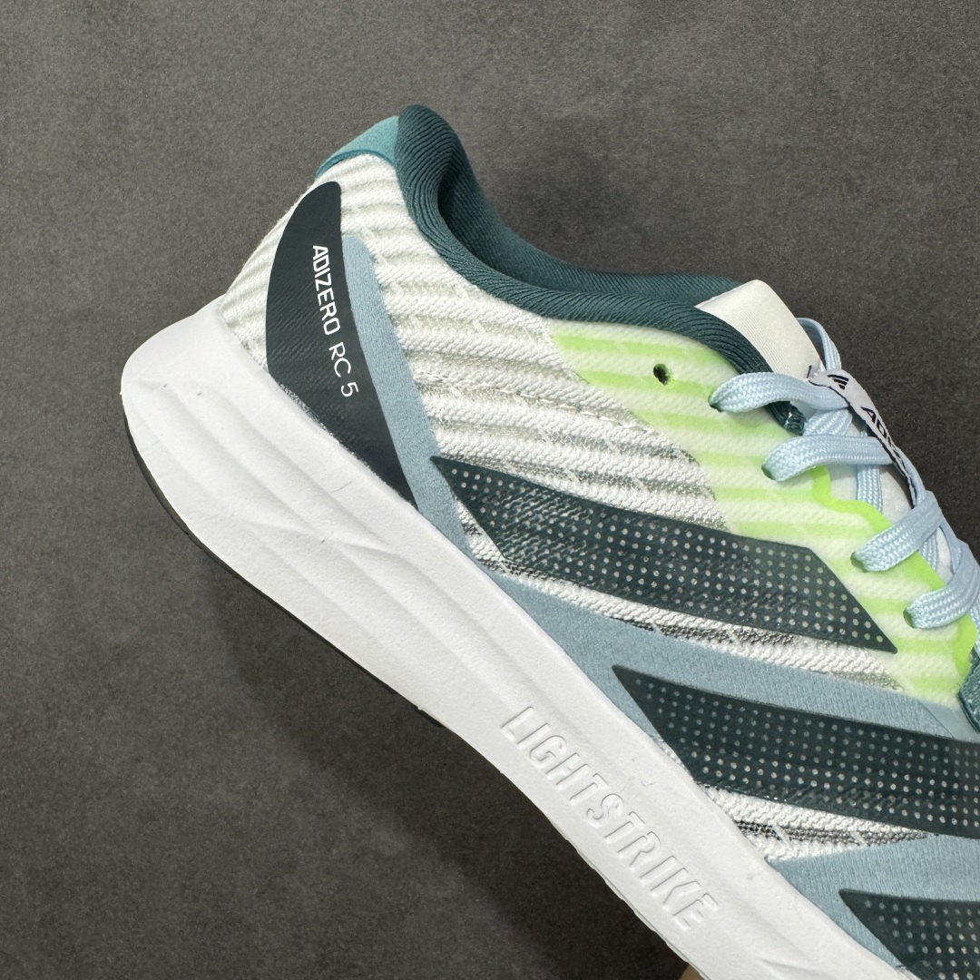 图片[6]-【公司级】Adidas Adizero Rc 5 减震透气休闲训练跑步鞋 沿袭 ADIZERO 系列传统 专为训练备赛设计的专业跑鞋 TORSION SYSTEM 技术 支撑快跑带来的落地冲击力 网材鞋面透气 透湿 排汗 橡胶外底 防滑耐磨 货号： ID6914 尺码： 36 36.5 37.5 38 38.5 39 40 40.5 41 42 42.5 43 44 45-选品中心