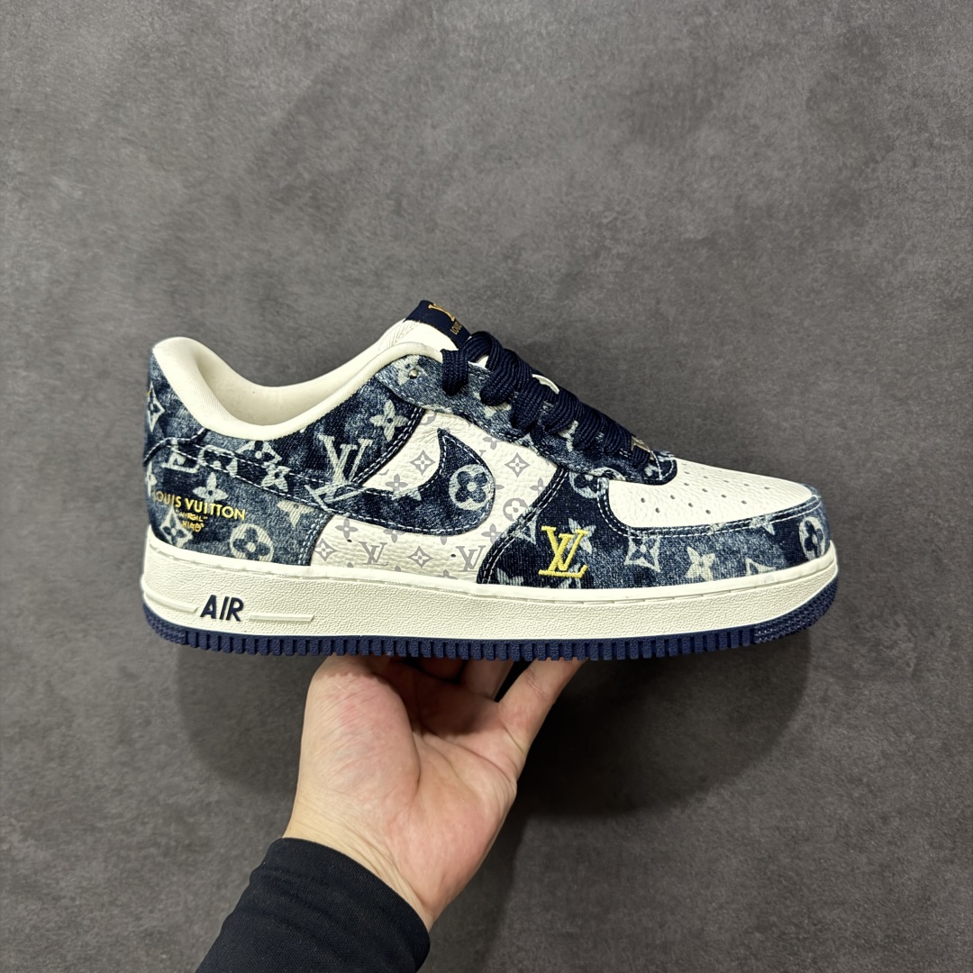 【定制版】Nike Air Force 1\'07 Low LV联名 白墨蓝 空军一号低帮休闲板鞋  #定制皮料 定制鞋盒 原楦原纸板 纯正空军版型 内置全掌气垫 货号:YF9511-820  尺码:36 36.5 37.5 38 38.5 39 40 40.5 41 42 42.5 43 44 44.5 45-选品中心
