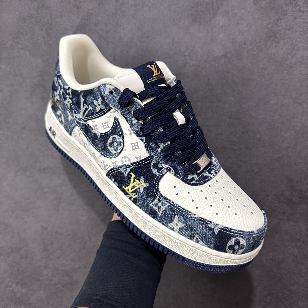 图片[3]-【定制版】Nike Air Force 1\’07 Low LV联名 白墨蓝 空军一号低帮休闲板鞋  #定制皮料 定制鞋盒 原楦原纸板 纯正空军版型 内置全掌气垫 货号：YF9511-820  尺码：36 36.5 37.5 38 38.5 39 40 40.5 41 42 42.5 43 44 44.5 45-选品中心