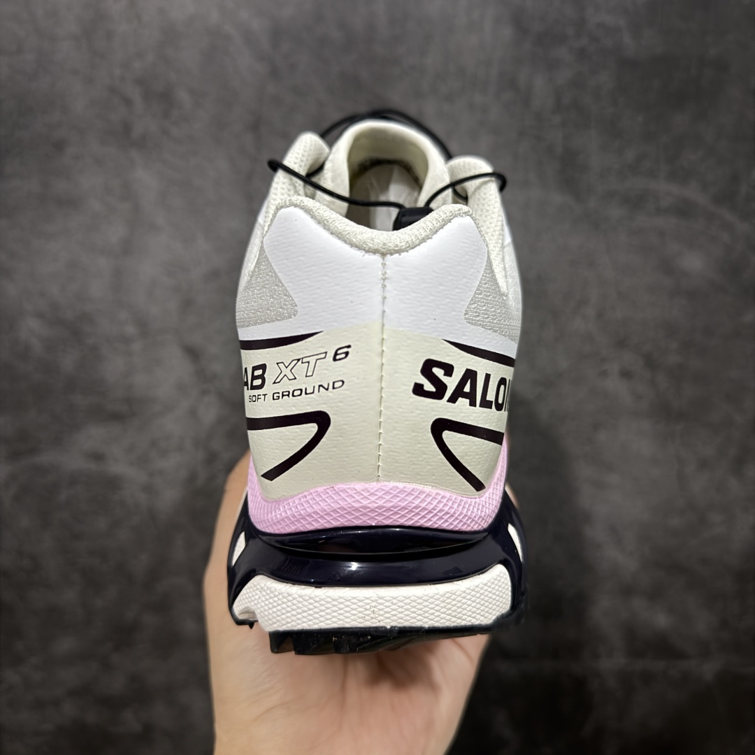 图片[4]-【S版纯原】SALOMON XT-6 萨洛蒙潮流越野机能户外功能鞋 米粉色 478646 全新版本出货 好货不怕晚 品质 细节 材料都是肉眼可以见！ 售前售后也是其它工厂无法匹敌！ 纯原外贸平台特供订单 耗时半年巨作 全套原纸板楦头开发 原厂特供网布配套加持 确保原汁原味 完美呈现版型 原档数据独家私模五层组合大底 原装Ortholite轻量化鞋垫 中底布带钢印编号 原厂TPU锁扣 进口港宝加持 后跟自然饱满 还原公司包裹性 鞋面以“锯齿”状的包裹系统呈现 在基色底之下加入了各种色点缀 将公司的最新技术和时尚前卫的造型融入耐用的长跑款式中 鞋面由 TPU 薄膜制成 并焊接在高耐磨网眼上 使其既时尚又坚固 由 ACS底盘支撑 可增强稳定性和支撑力 以及由橡胶凸耳 Contragrip外底覆盖的 EVA 缓冲中底 旨在应对崎岖的地形 鞋舌上的彩色Salomon 标签、Quicklace 系统以及鞋头、鞋舌和鞋跟上的附加品牌使细节更加完美 让穿着者可以轻松驾驭户外与通勤下的任何运动生活场景 无缝鞋身户外随意纵横 颜值与脚感兼备 出街通勤 绝对非常吸睛 你值得拥有 尺码：36 36.5 37.5 38 38.5 39 40 40.5 41 42 42.5 43 44 44.5 45-选品中心