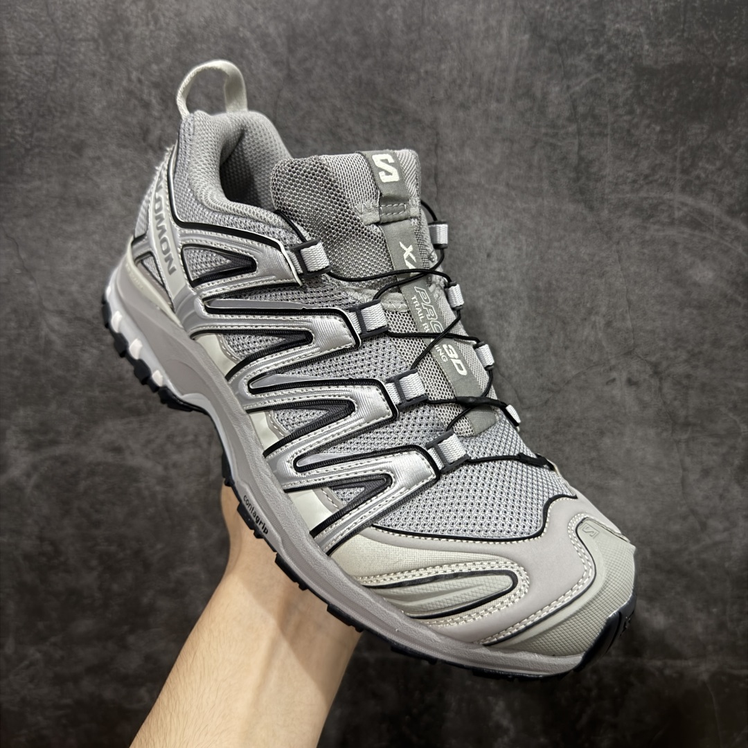 图片[3]-【纯原定制】SALOMON XA Pro 3D ADV 萨洛蒙潮流越野机能户外功能鞋 合金灰 二次元定制款 416175 全新版本出货 好货不怕晚 品质 细节 材料都是肉眼可以见！ 售前售后也是其它工厂无法匹敌！ 纯原外贸平台特供订单 耗时半年巨作 全套原纸板楦头开发 原厂特供网布配套加持 确保原汁原味 完美呈现版型 原档数据独家私模五层组合大底 男女鞋同步官方开发至46.5 原装Ortholite轻量化鞋垫 中底布带钢印编号 原厂TPU锁扣 进口港宝加持 后跟自然饱满 还原公司包裹性 鞋面采用SENSIFT贴合技术 全方位贴合包裹脚型 鞋跟部鞋底牵引设计 提供强大的抓地性能 更适应野外崎岖不平的道路 其3D ADVANCED CHASSIS底盘 材料轻量大化 钉齿设计更具稳定性 防护性 鞋底易磨损区运用CONTAGRIP高耐磨材料 应对城市硬质路面长距离跑考验 尺码：36 36.5 37.5 38 38.5 39 40 40.5 41 42 42.5 43 44 44.5 45-选品中心