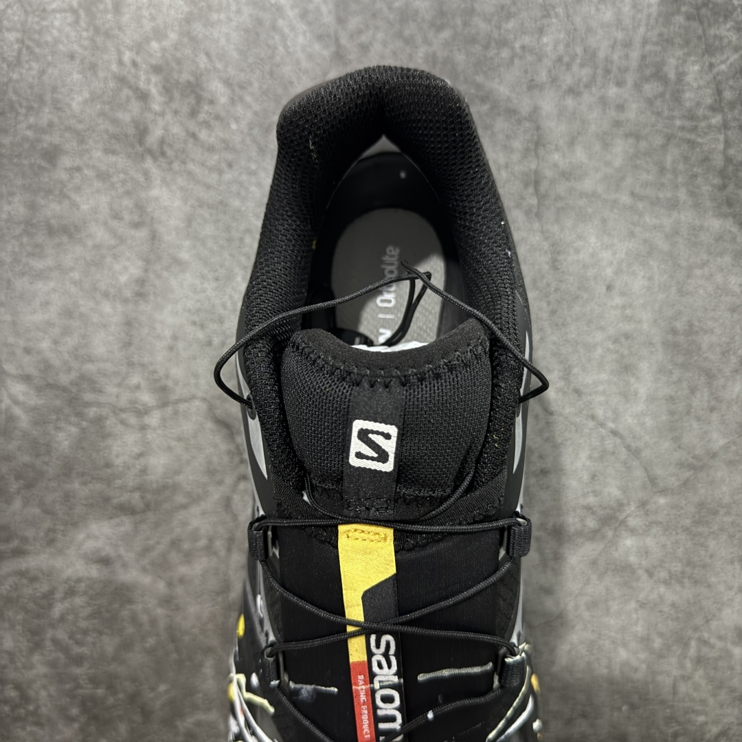 图片[8]-【莞产定制版】SALOMON XT-6 GTX萨洛蒙潮流越野机能户外功能鞋 流彩飞墨 474506 纯原外贸平台特供订单 耗时半年巨作 全套原纸板楦头开发 原厂特供网布配套加持 确保原汁原味 完美呈现版型 原档数据独家私模五层组合大底 原装Ortholite轻量化鞋垫 中底布带钢印编号 原厂TPU锁扣 进口港宝加持 后跟自然饱满 还原公司包裹性 鞋面以“锯齿”状的包裹系统呈现 在基色底之下加入了各种色点缀 将公司的最新技术和时尚前卫的造型融入耐用的长跑款式中 鞋面由 TPU 薄膜制成 并焊接在高耐磨网眼上 使其既时尚又坚固 由 ACS底盘支撑 可增强稳定性和支撑力 以及由橡胶凸耳 Contragrip外底覆盖的 EVA 缓冲中底 旨在应对崎岖的地形 鞋舌上的彩色Salomon 标签、Quicklace 系统以及鞋头、鞋舌和鞋跟上的附加品牌使细节更加完美 让穿着者可以轻松驾驭户外与通勤下的任何运动生活场景 无缝鞋身户外随意纵横 颜值与脚感兼备 出街通勤 绝对非常吸睛 你值得拥有 尺码：37-45-选品中心