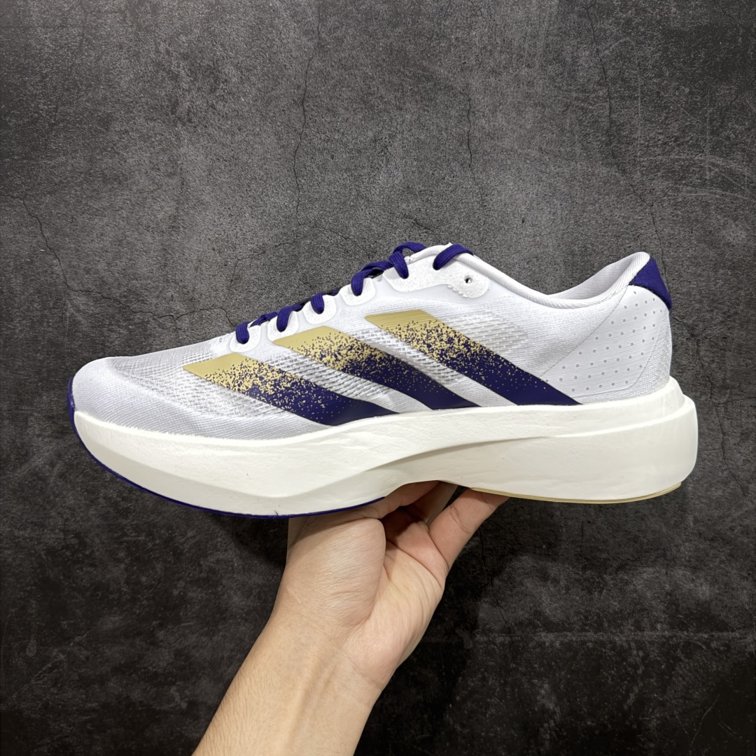 图片[2]-【PK版】AD Adizero Evo SL M 白蓝零度系列马拉松轻量竞速运动跑鞋 JQ4578 原材料 内置碳板 原厂网纱潮流 超临界发泡大底 脚感软弹度与原版非常接近 细节目前市场最接近原版品质 尺码：36 36.5 37.5 38 38.5 39 40 40.5 41 42 42.5 43 44 44.5 45-选品中心