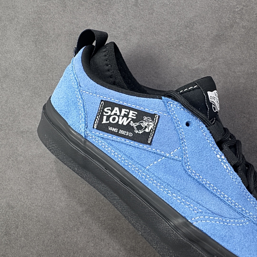 图片[6]-【公司级】万斯 VANS SAFE BRADY 联名款运动板鞋 Rory Milanes/Danny Brady x Vans Skateboarding 2024 签名系列，Vans与职业滑手Danny Brady的联名鞋款是‌Safe Low‌，属于职业签名鞋系列。该鞋款于2024年春季发布，采用环保胶水粘合工艺，鞋身细节保留手工制作痕迹。Safe Low采用低帮设计，蓝黑配色的 Safe Low 全身以蓝色麂皮材质打造，鞋带、鞋舌、内衬、包边均使用黑色作为拼色点缀，鞋身两侧的缝标上写的名称背重新改为了本次合作的鞋款名称 —— Safe Low。 尺码： 35-45含硫化半码 编码： FJB250260-选品中心