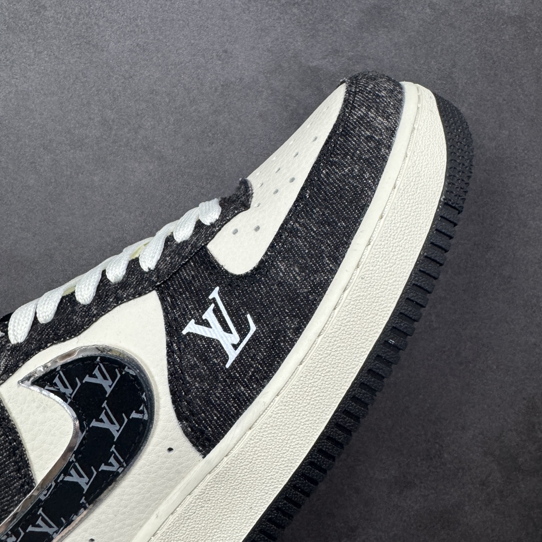 图片[5]-【定制版】Nike Air Force 1\’07 Low LV联名 双色底黑牛仔 高级定制 空军一号低帮休闲板鞋 DX1888-097  #原楦头原纸板 高级牛仔 高端定制鞋盒 原厂鞋底 超高清洁度 细节完美  尺码：36 36.5 37.5 38 38.5 39 40 40.5 41 42 42.5 43 44 44.5 45 编码：HXSB310320-选品中心