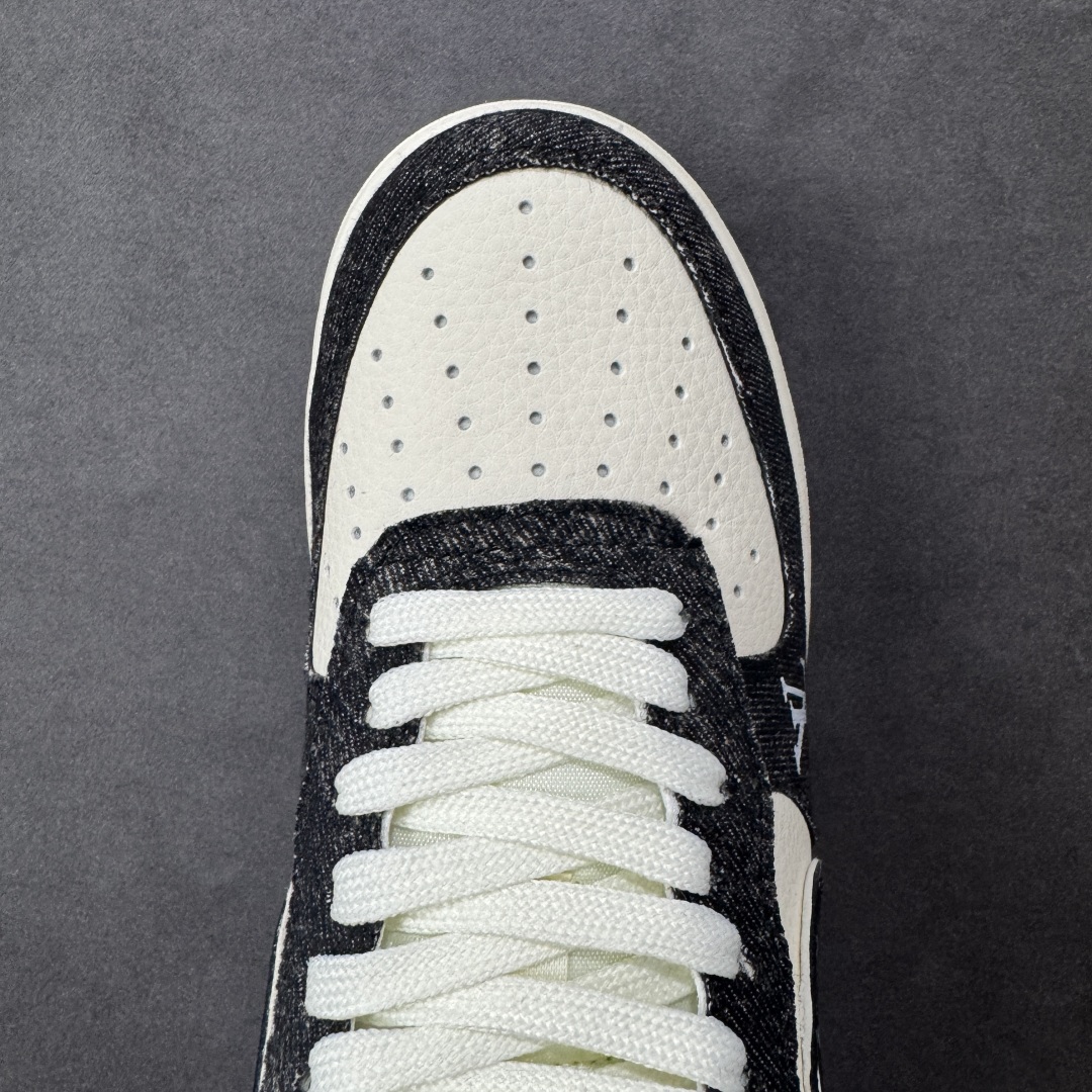 图片[8]-【定制版】Nike Air Force 1\’07 Low LV联名 双色底黑牛仔 高级定制 空军一号低帮休闲板鞋 DX1888-097  #原楦头原纸板 高级牛仔 高端定制鞋盒 原厂鞋底 超高清洁度 细节完美  尺码：36 36.5 37.5 38 38.5 39 40 40.5 41 42 42.5 43 44 44.5 45 编码：HXSB310320-选品中心