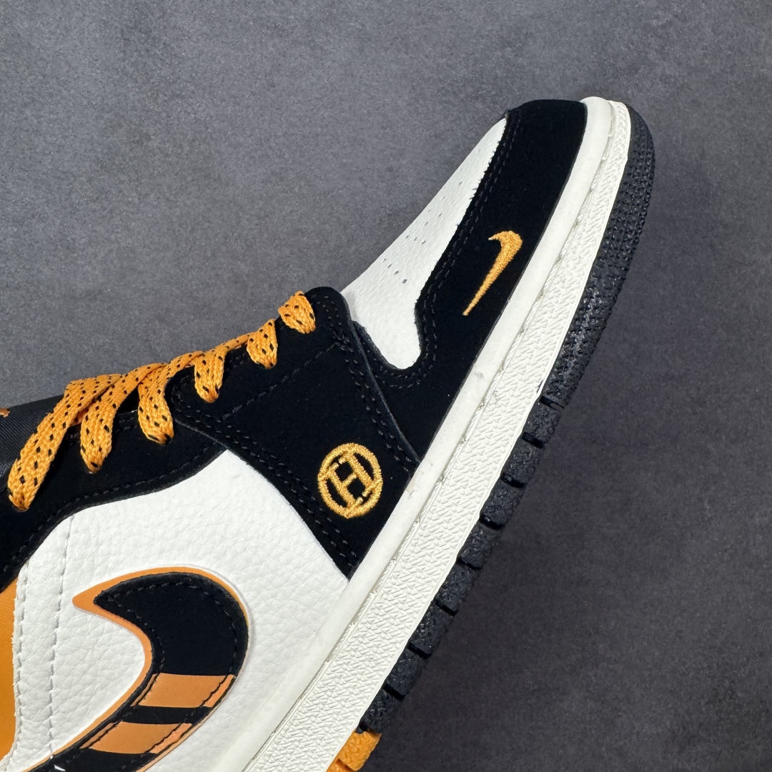图片[5]-【定制版】Nike Jordan Air Jordan 1 “爱马仕联名——米黑橙” 高端定制 乔丹低帮休闲板鞋 大厂纯原品质出货 纯正版型 定制鞋盒 皮料切割干净无任何毛边 细节完美 超高清洁度 货号：LJ8888-004 尺码：36 36.5 37.5 38 38.5 39 40 40.5 41 42 42.5 43 44 44.5 45 编码：HXSB330340-选品中心