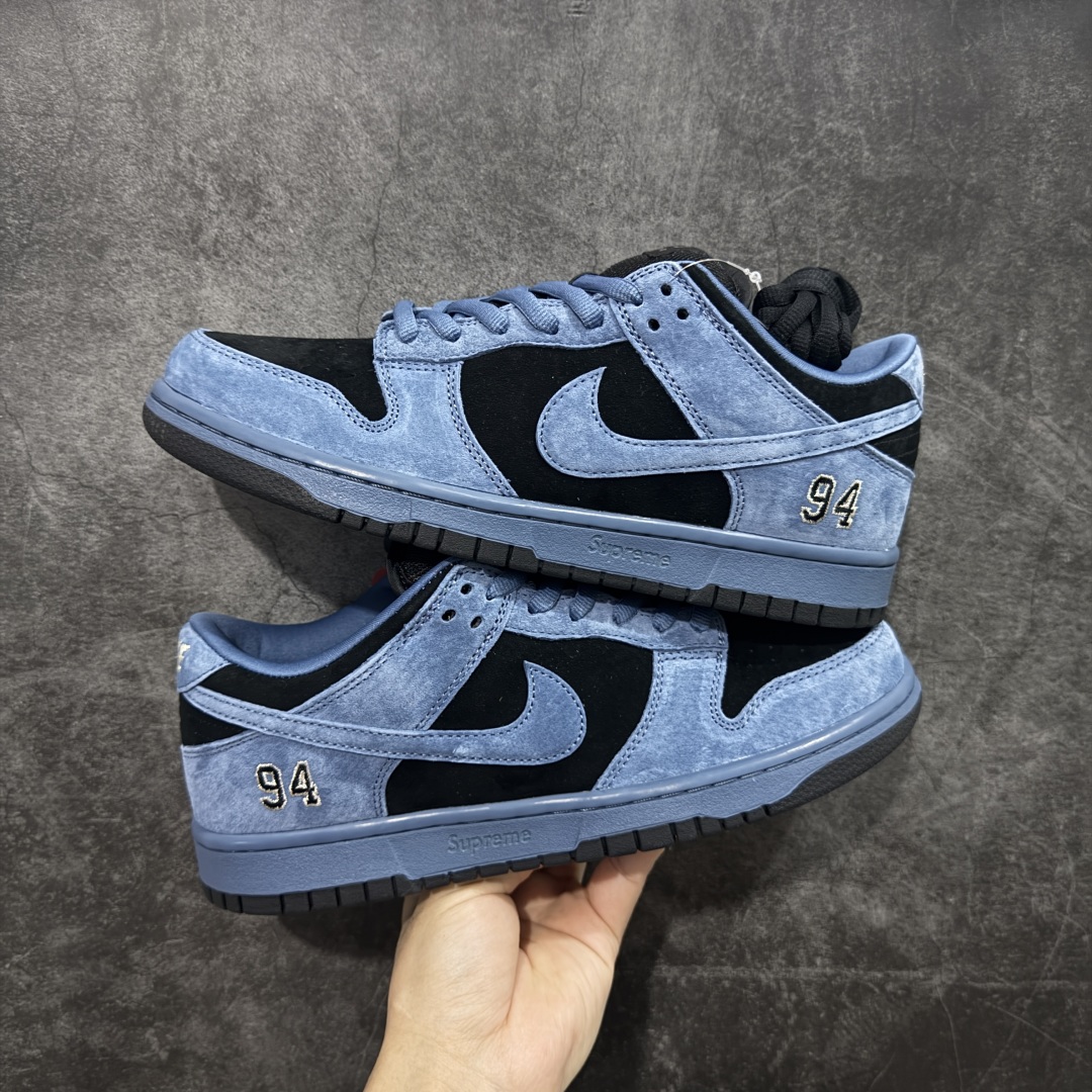 【纯原】Supreme x Nk Dunk SB Dunk Low 舒适 防滑耐磨低帮板鞋 男女同款 蓝