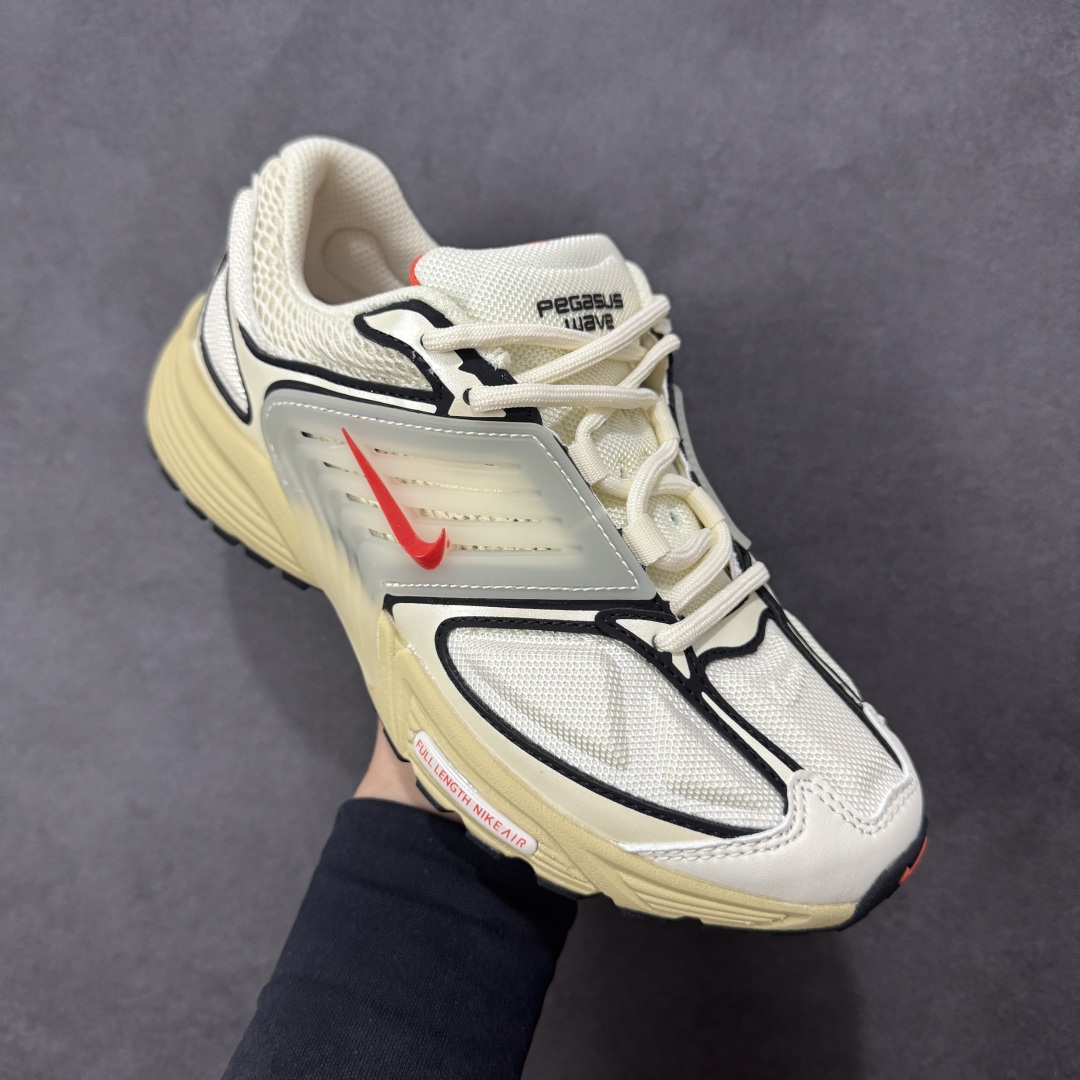 图片[3]-【公司级】Nike Air Pegasus Wave 耐克 超级飞马涡轮增压马拉松休闲运动慢跑鞋 专为跑者打造的熟悉弹力脚感再度回归 适中支撑力飘逸造型 鞋面采用皮革硅胶和网眼布材质打造 搭配上侧面的线条设计 十分吸睛 中底搭载了Air气垫 保证舒适的脚感反馈 货号：IB0612-100 尺码：36-45 编码：GLB260270-选品中心