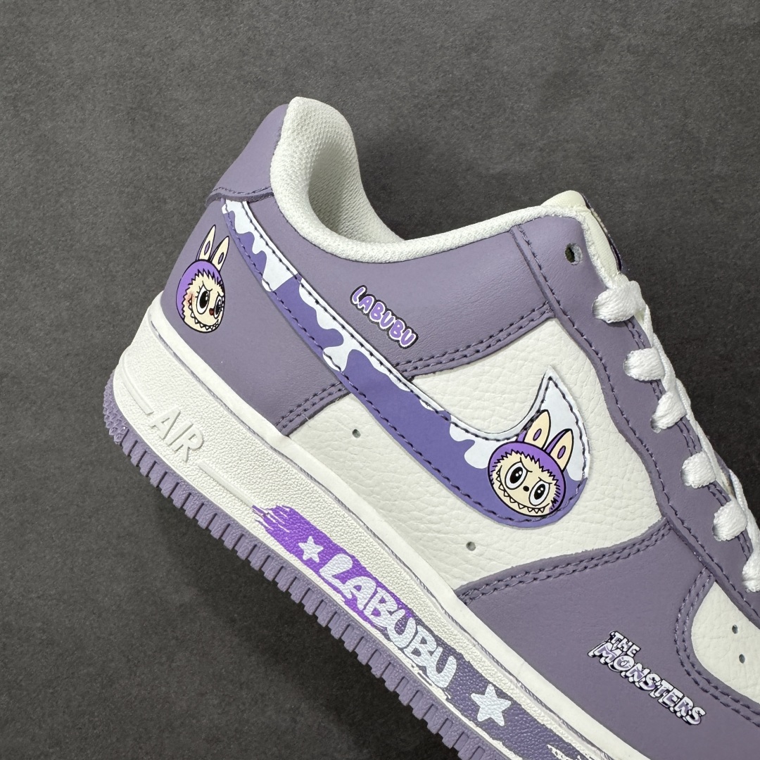 图片[6]-【定制版】NIke Air Force 1 \’07 Low “紫色涂鸦拉布布”空军一号 低帮 运动鞋 休闲鞋 折边针车 工艺难度大 原楦头原纸板 原装鞋盒 定制五金配件 内置全掌气垫 原厂鞋底 货号：KJ5188-006 尺码：36 36.5 37.5 38 38.5 39 40 40.5 41 42 42.5 43 44 44.5 45 编码：HXSA310320-选品中心