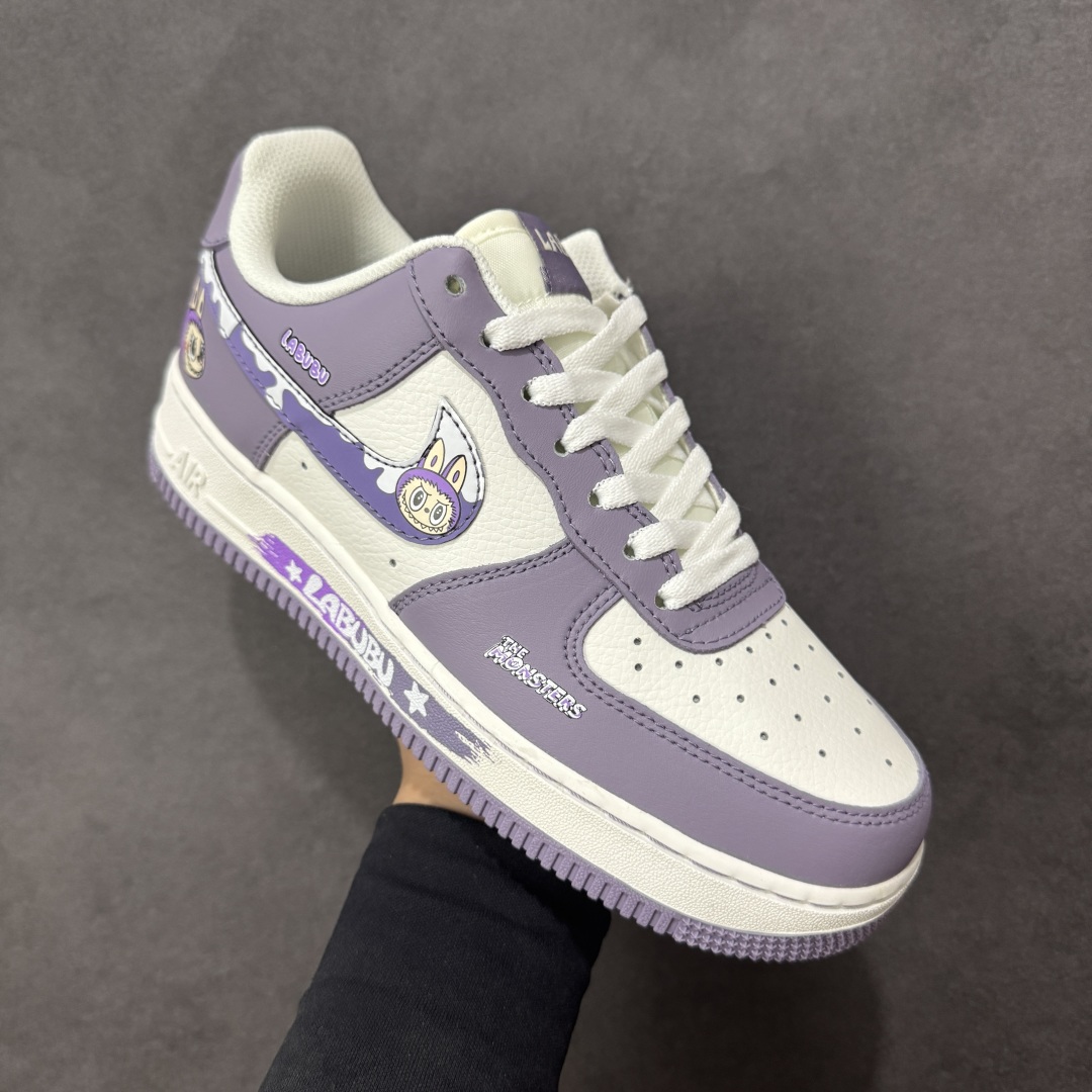 图片[3]-【定制版】NIke Air Force 1 \’07 Low “紫色涂鸦拉布布”空军一号 低帮 运动鞋 休闲鞋 折边针车 工艺难度大 原楦头原纸板 原装鞋盒 定制五金配件 内置全掌气垫 原厂鞋底 货号：KJ5188-006 尺码：36 36.5 37.5 38 38.5 39 40 40.5 41 42 42.5 43 44 44.5 45 编码：HXSA310320-选品中心